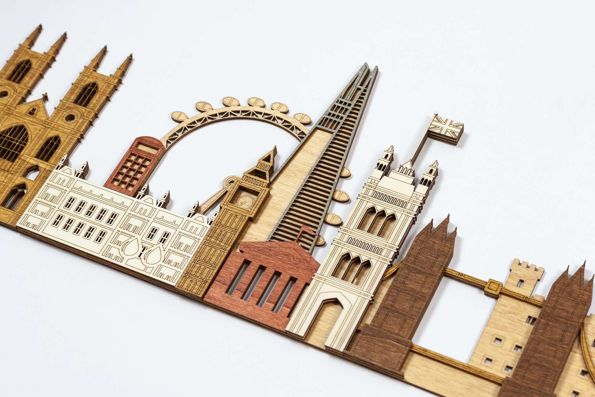 London Landmarks 3D Wooden Panel