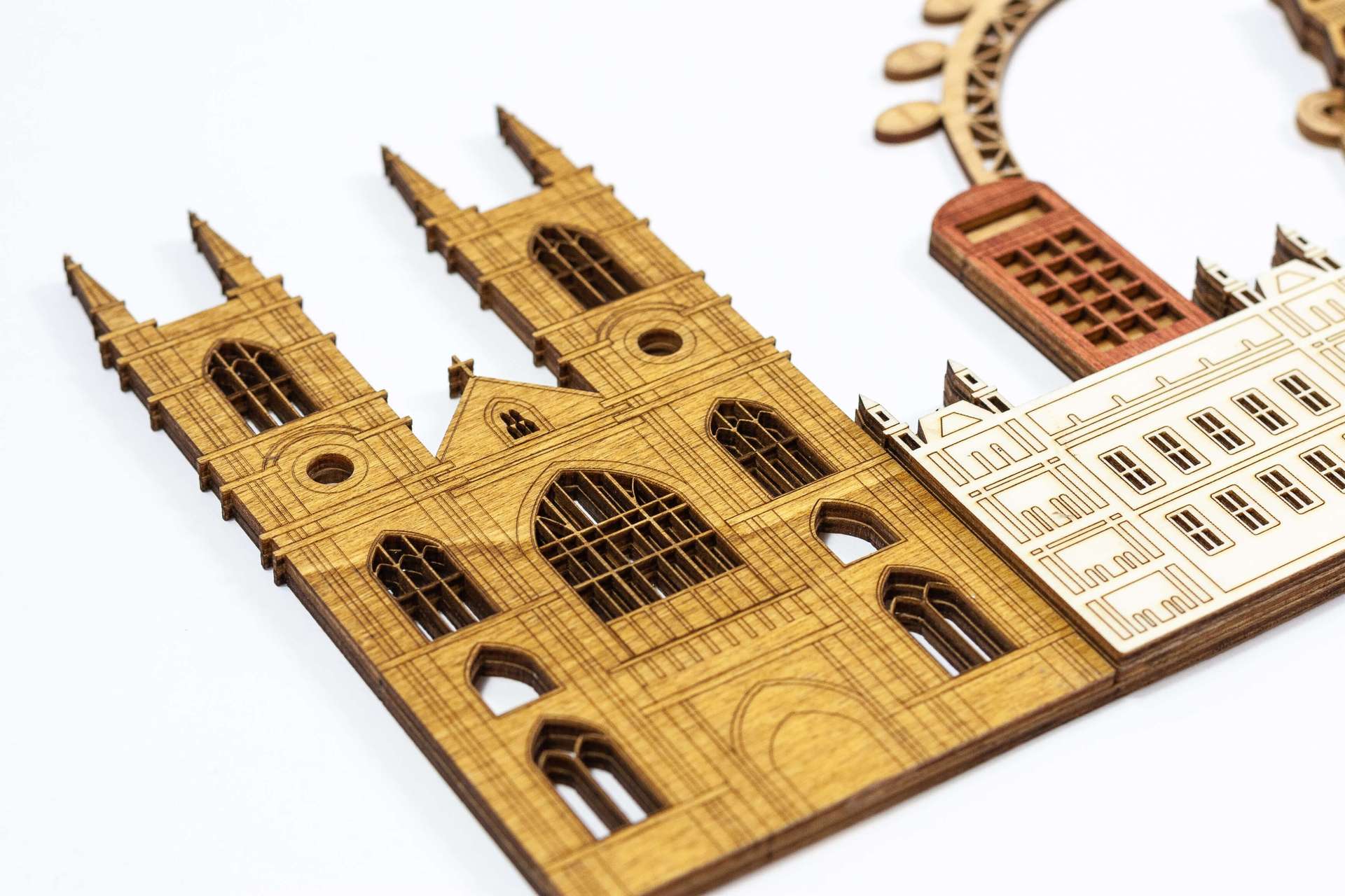 London Landmarks 3D Wooden Panel