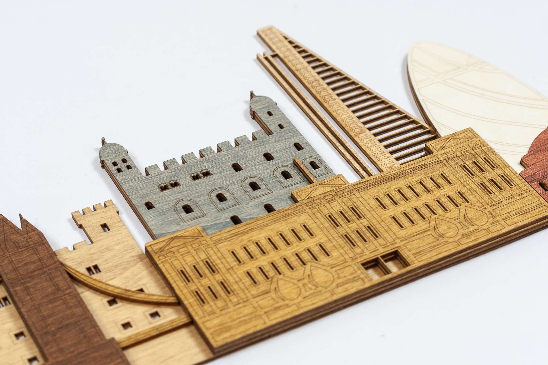 London Landmarks 3D Wooden Panel