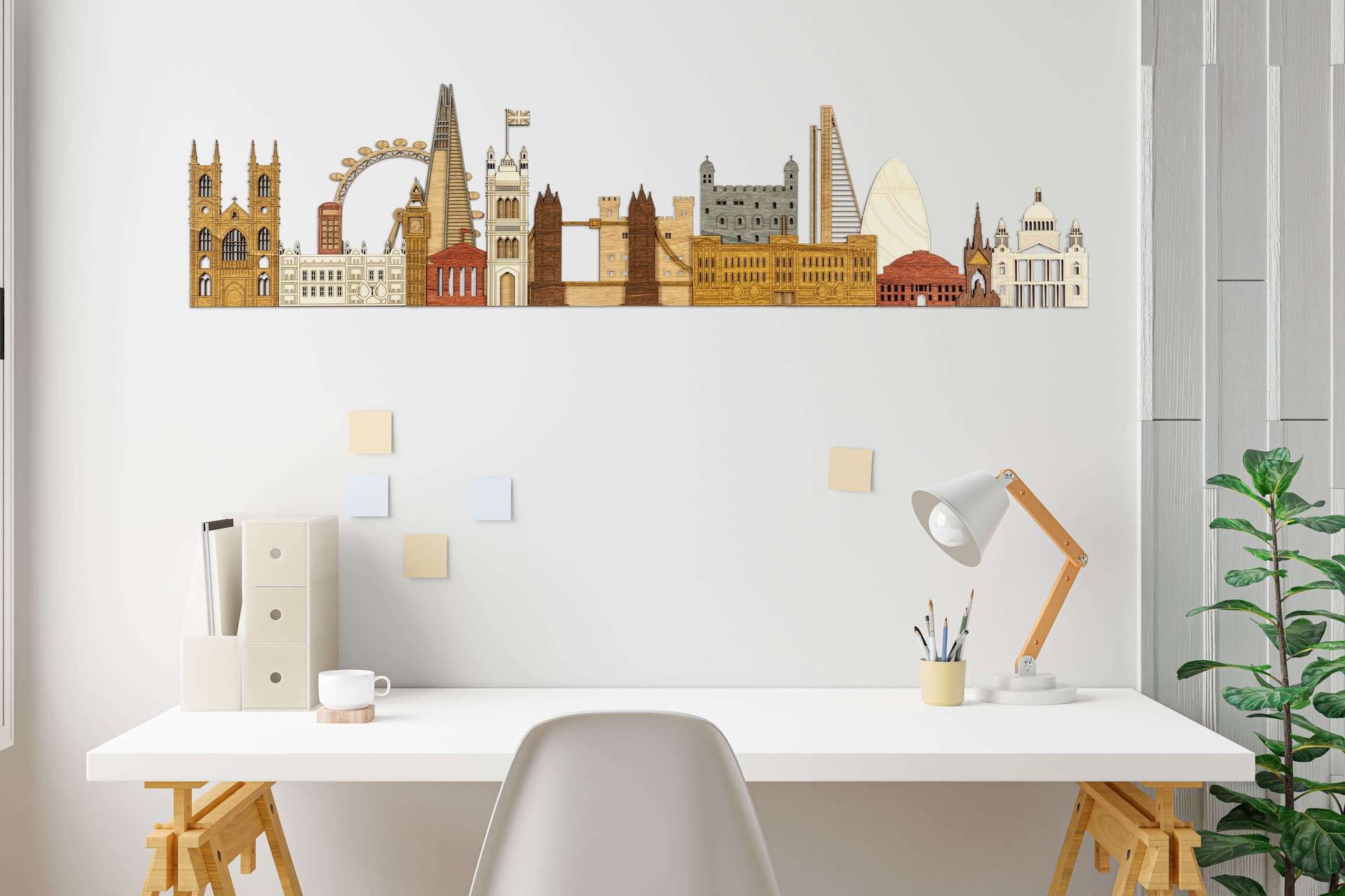 London Landmarks 3D Wooden Panel