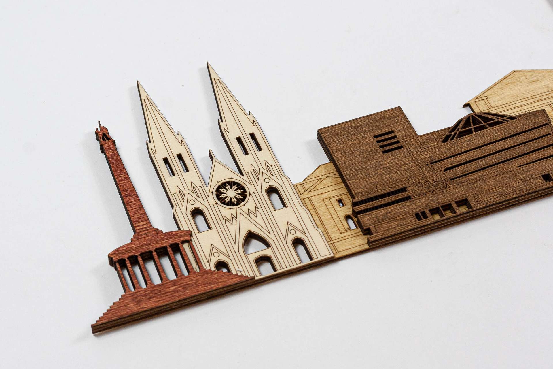 New York City Landmarks Wooden Wall Panel