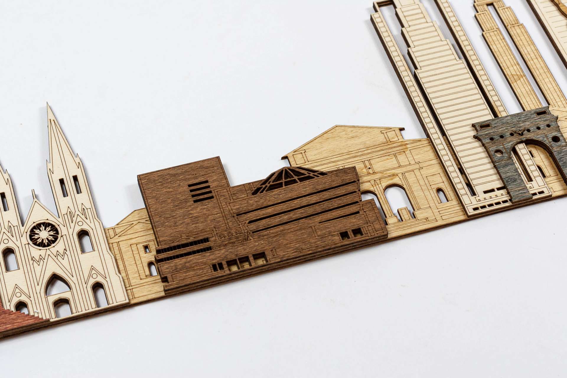 New York City Landmarks Wooden Wall Panel