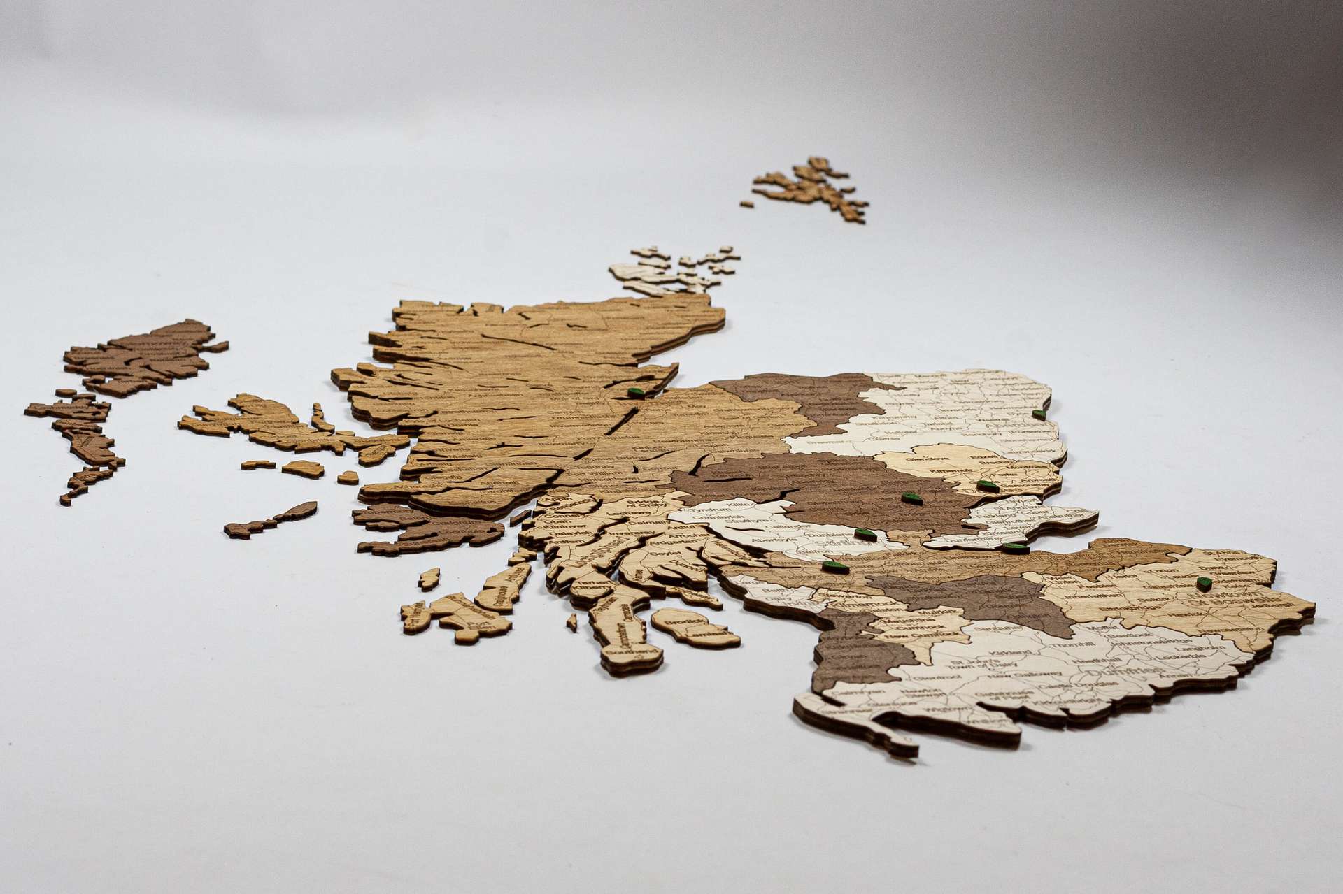 Scotland Wooden Map