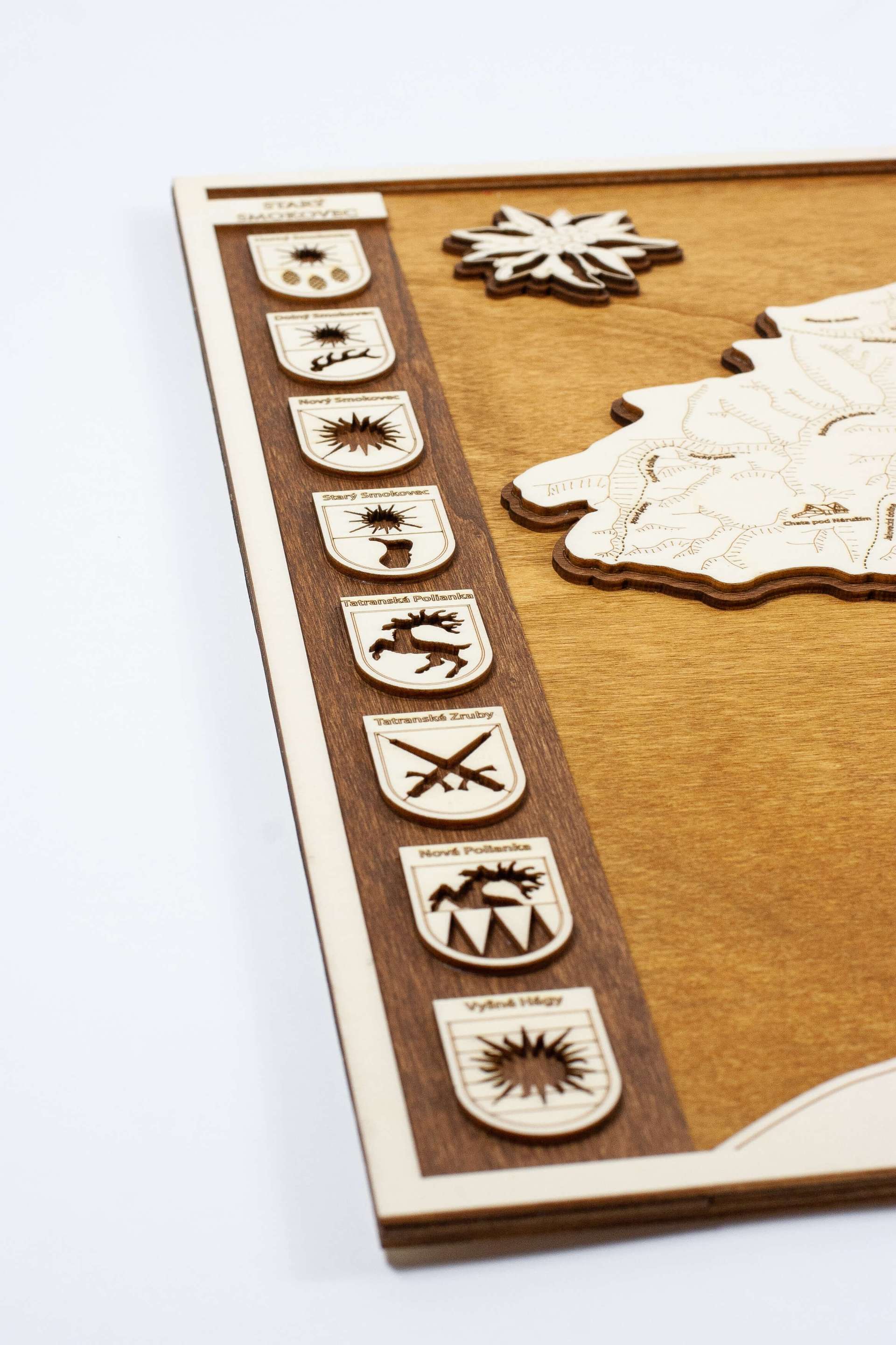 Tatra Mountains Framed Wooden Map