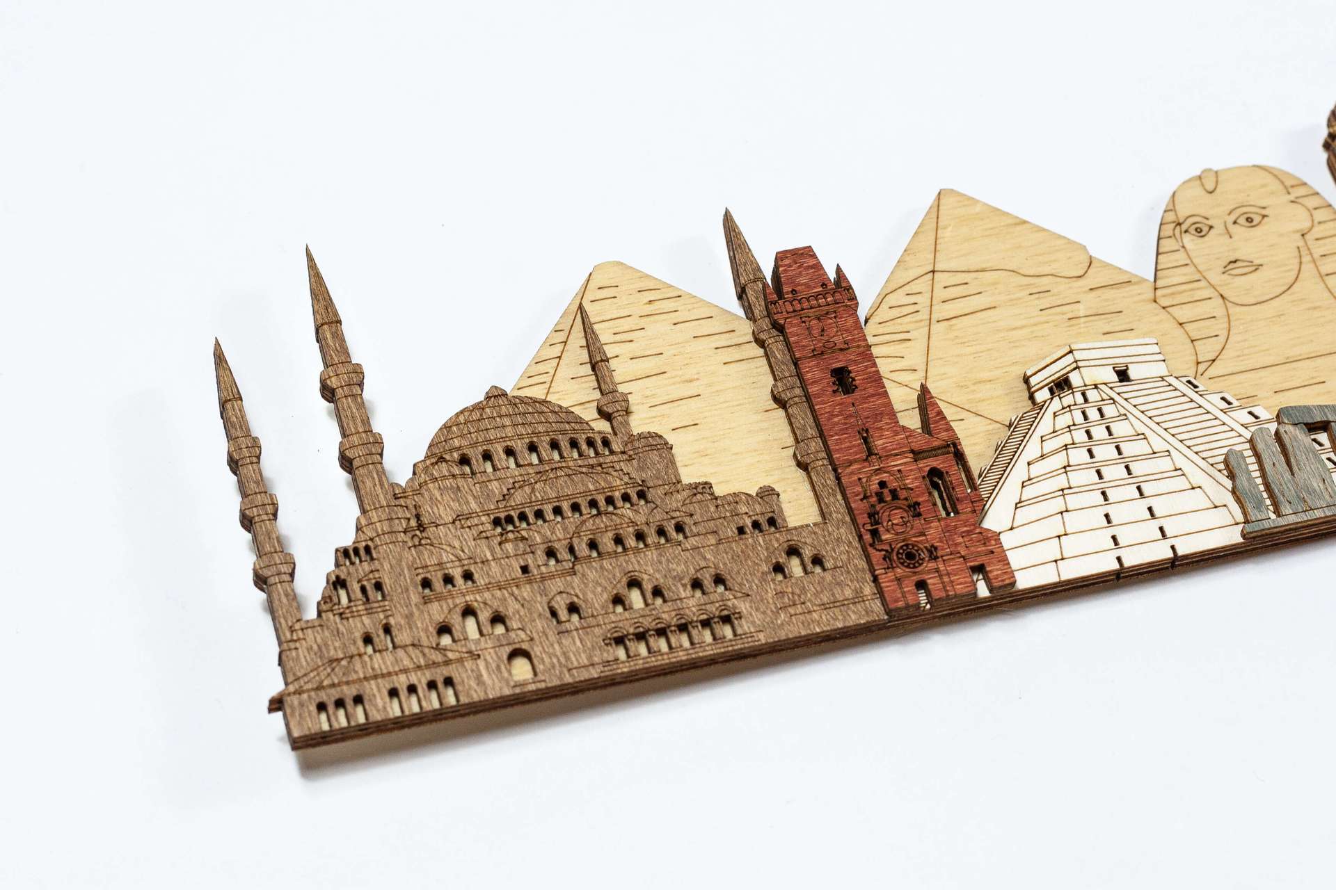 World Landmarks deluxe wooden panel 150cm