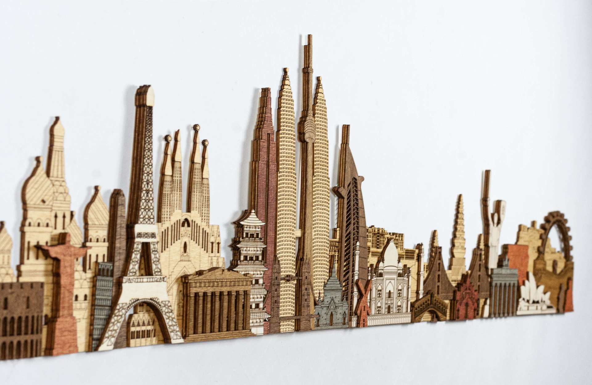 World Landmarks deluxe wooden panel 150cm