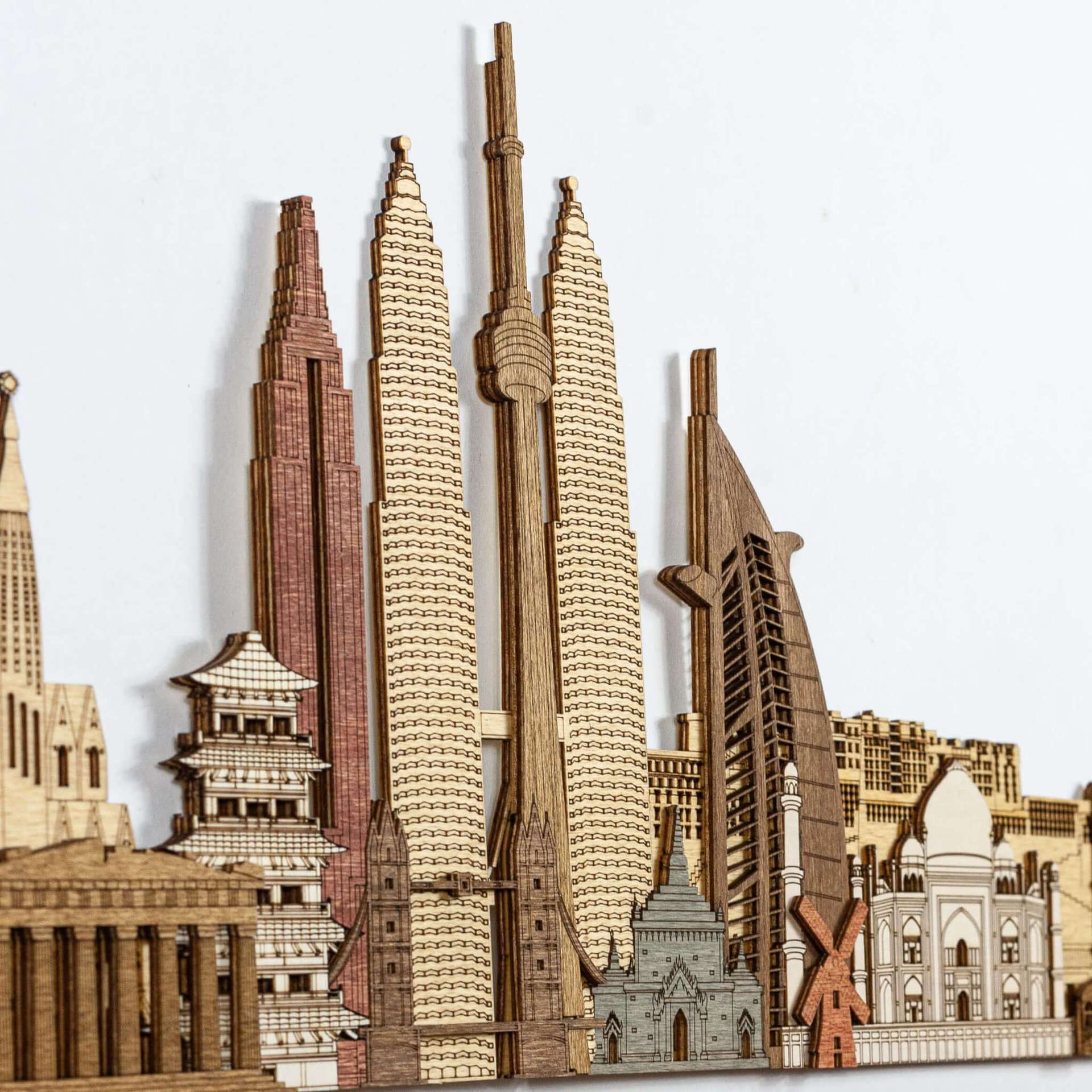 World Landmarks deluxe wooden panel 150cm