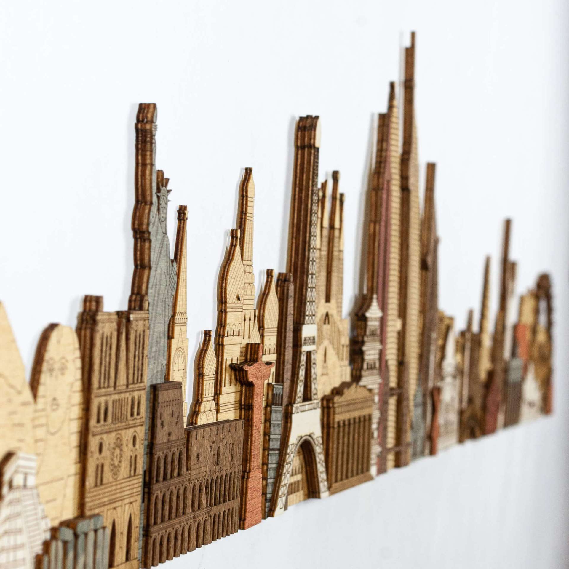 World Landmarks deluxe wooden panel 150cm