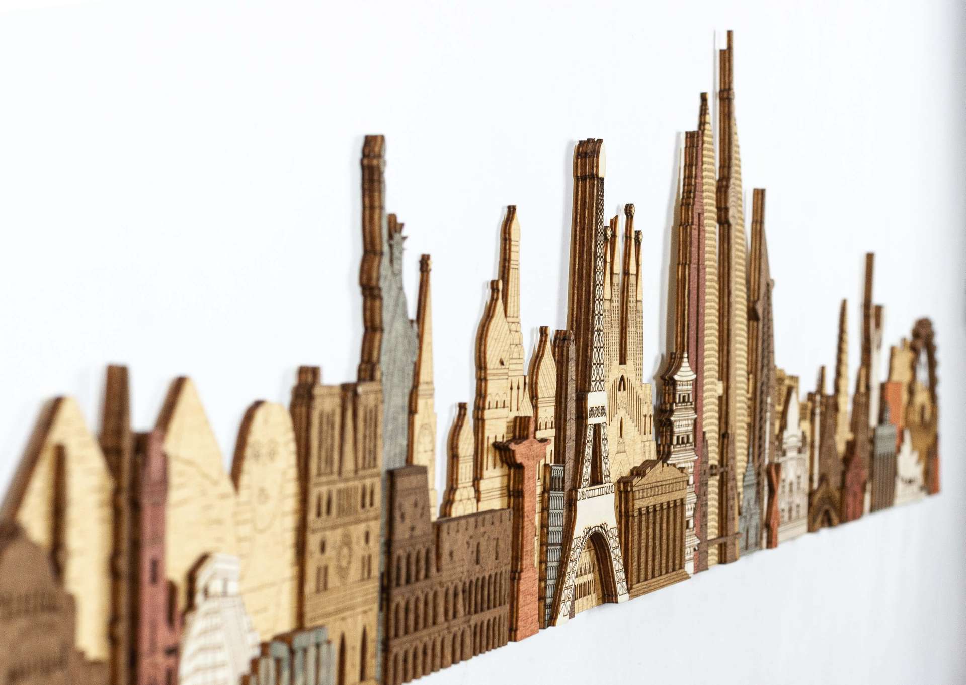 World Landmarks deluxe wooden panel 150cm