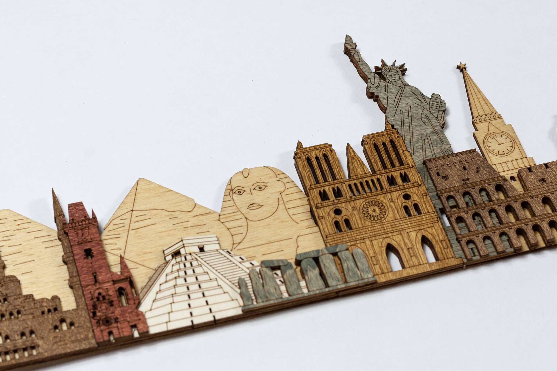World Landmarks deluxe wooden panel 150cm