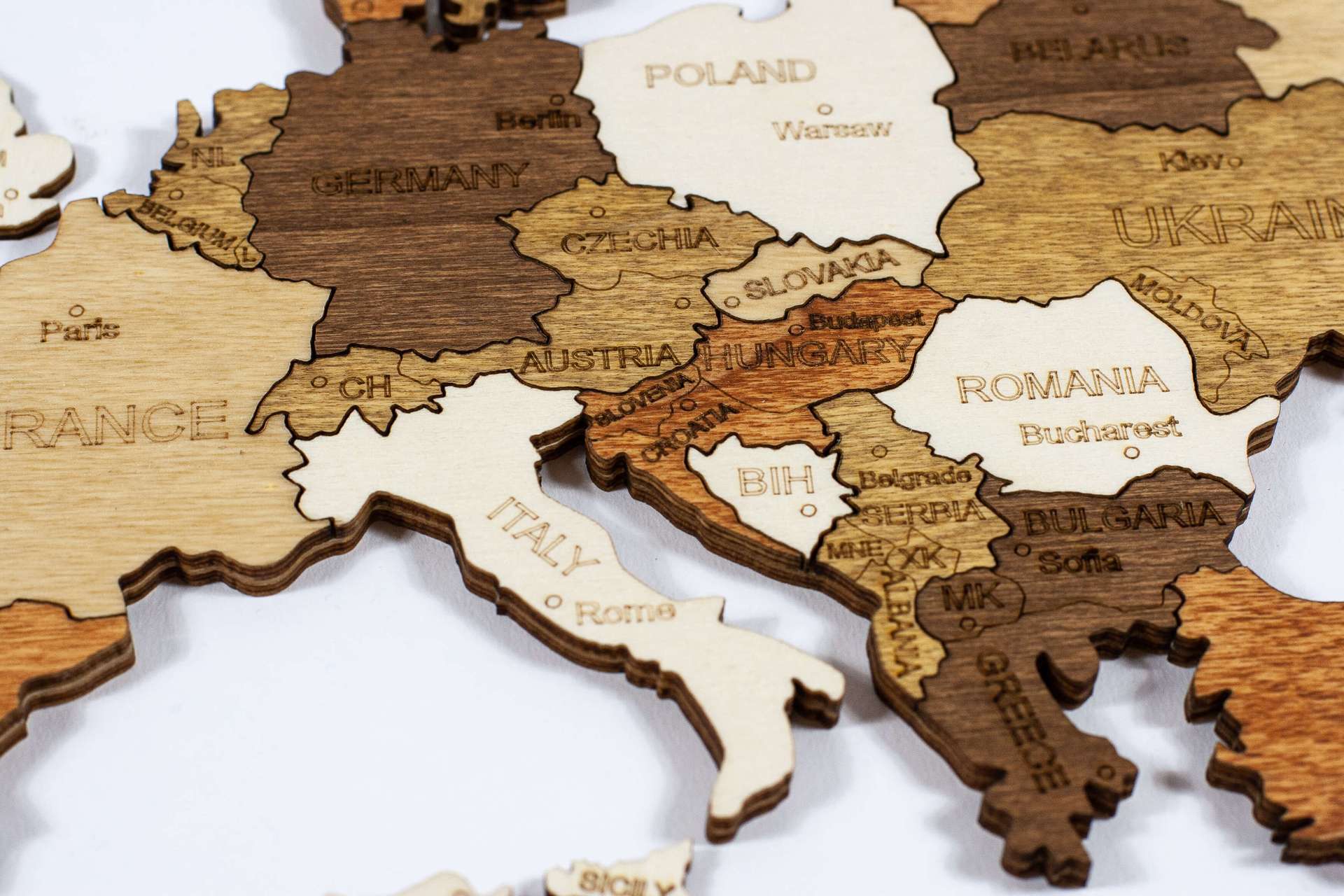 2D Wooden World Map