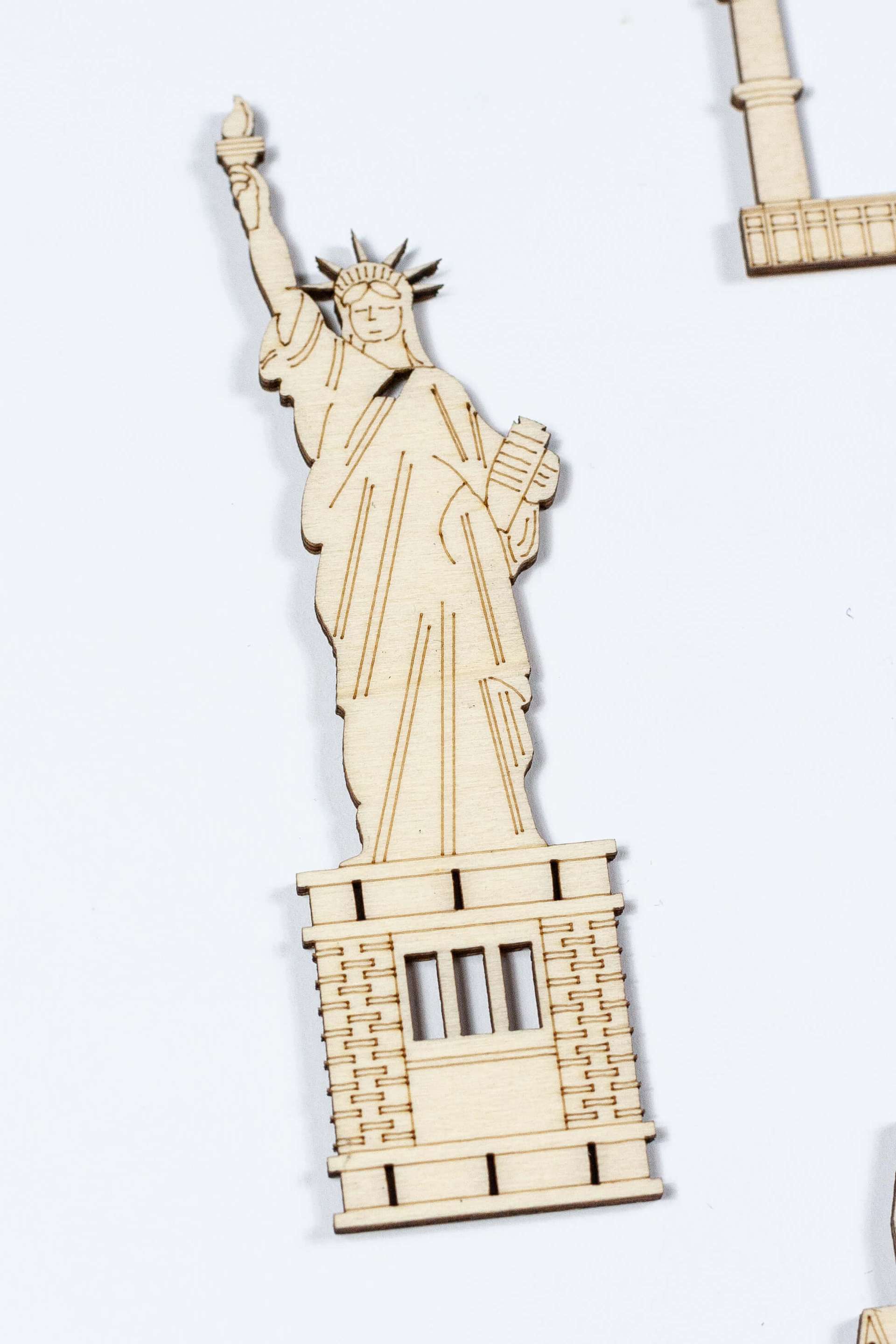 Wooden Landmark Ornaments