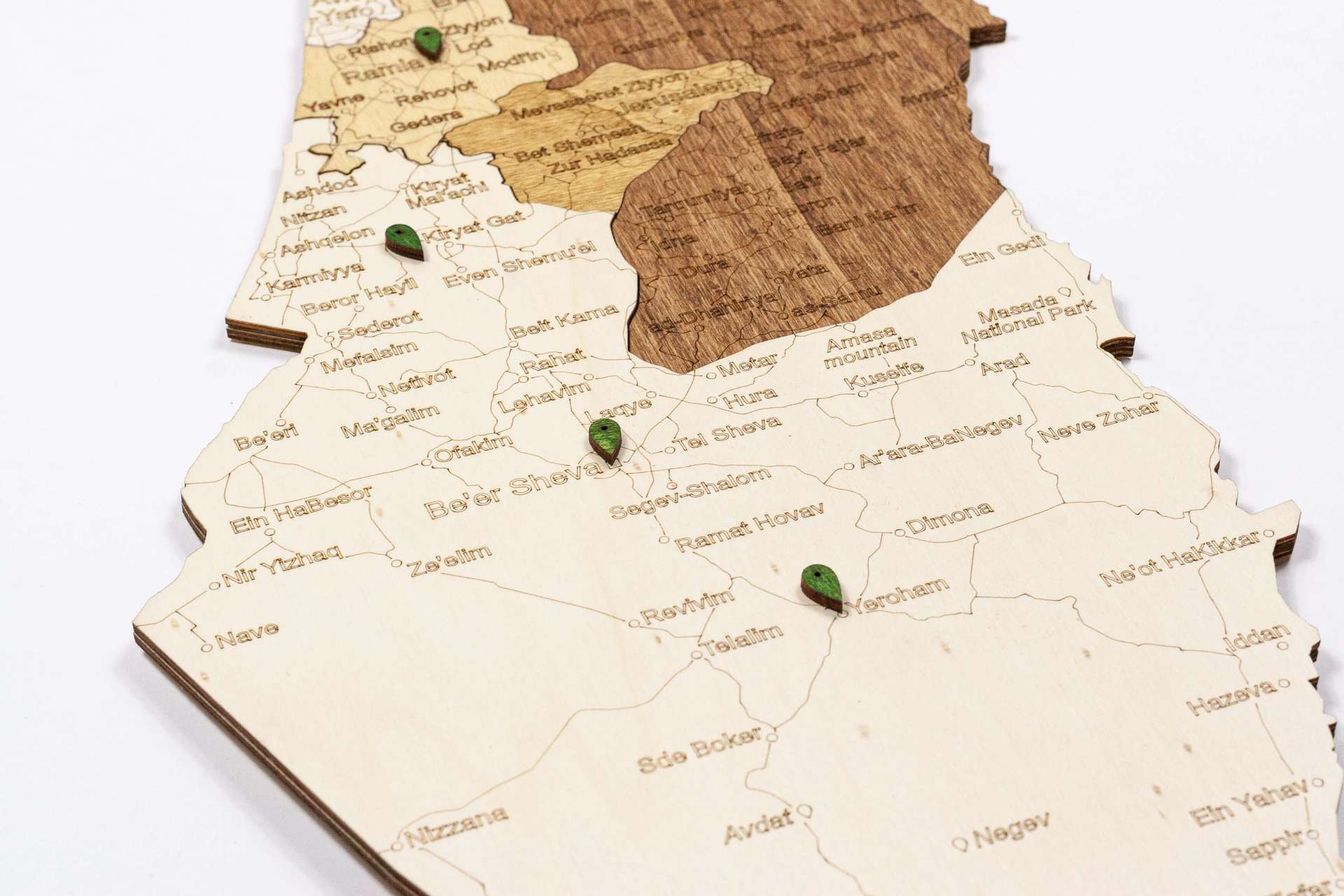 Wooden Map of Israel