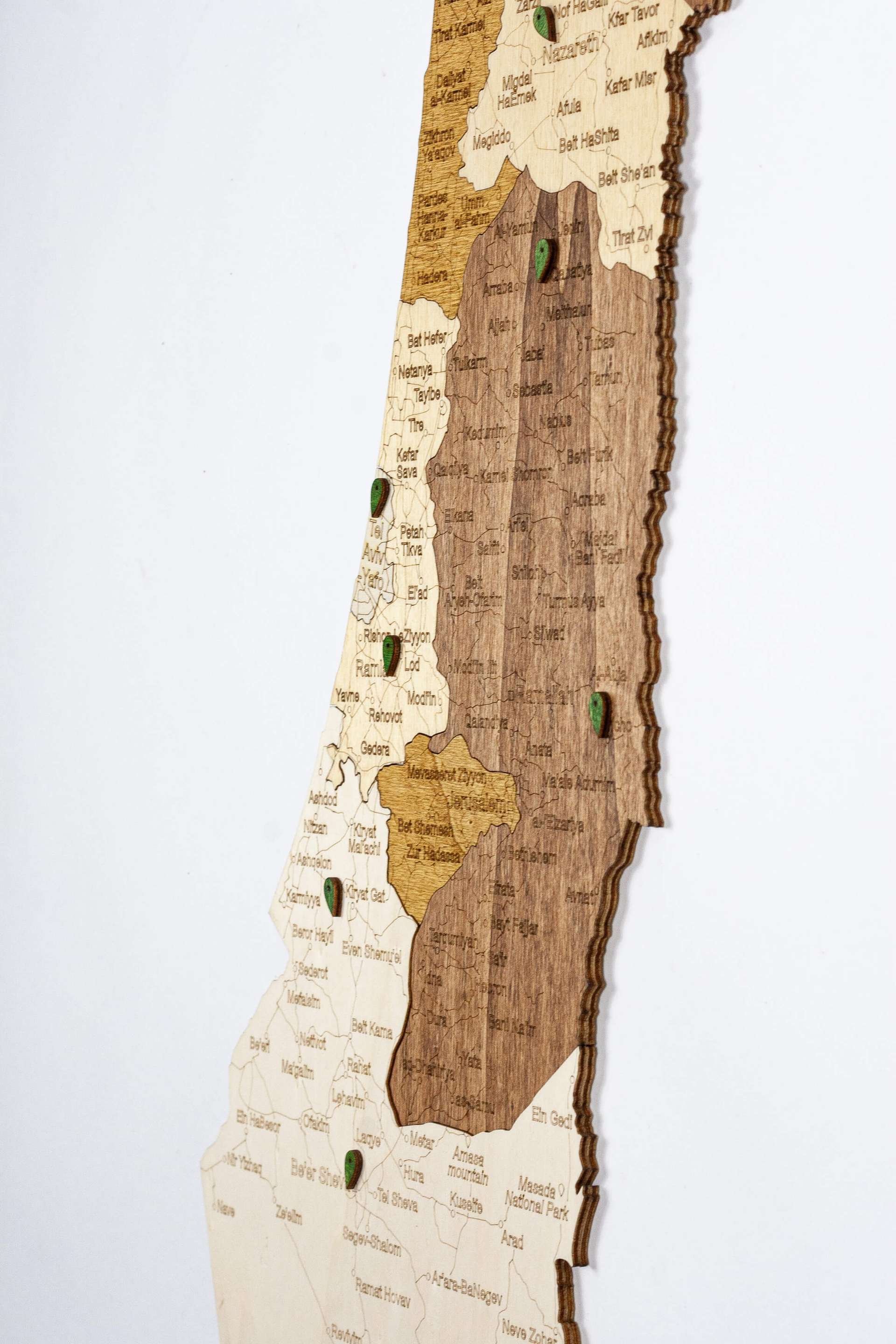 Wooden Map of Israel