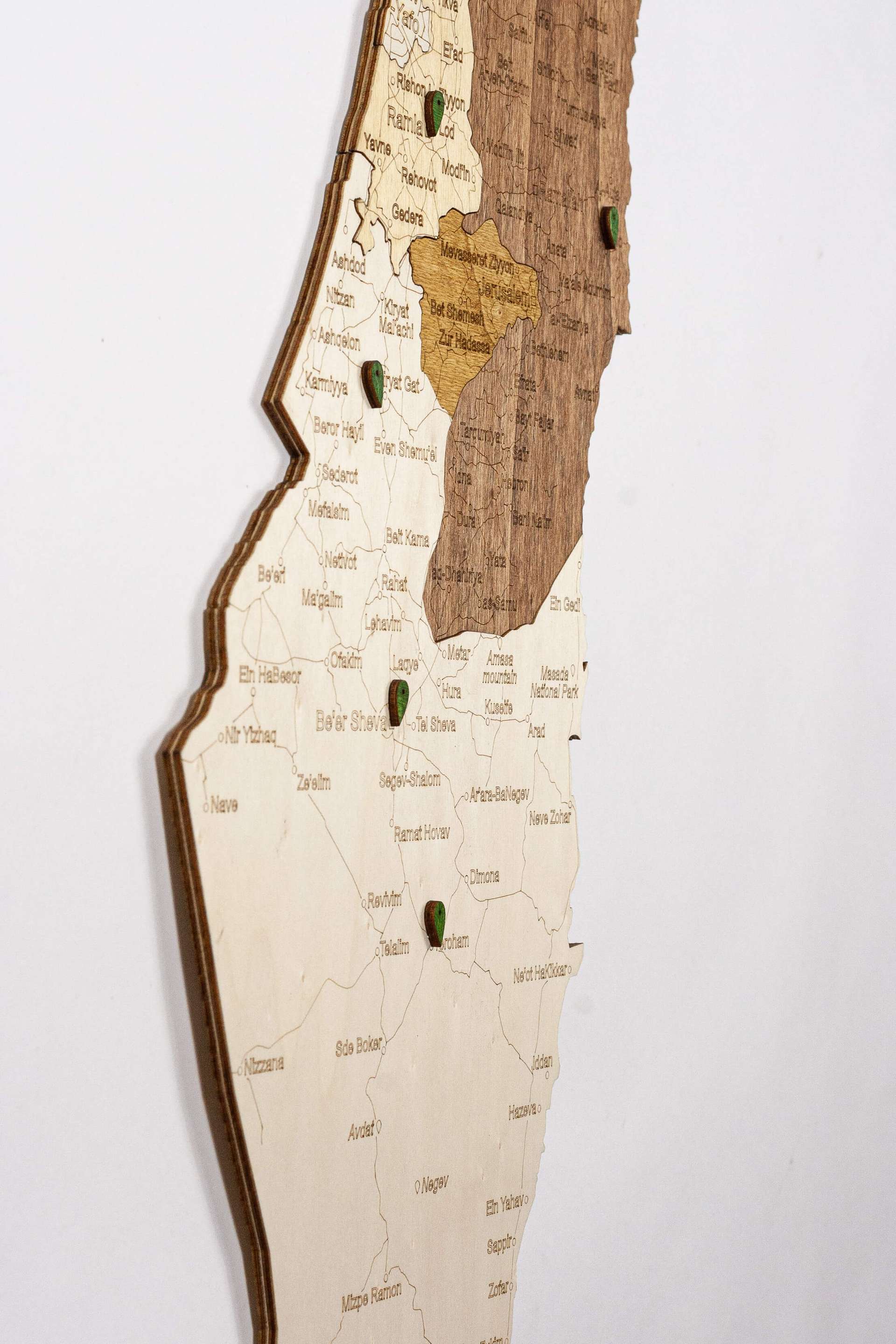 Wooden Map of Israel