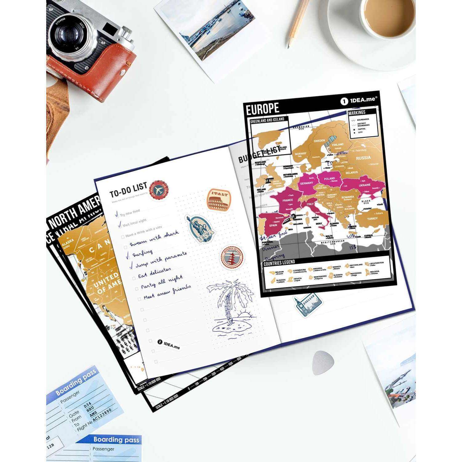 1DEA.ME Travel Map® Book Carnet de voyages