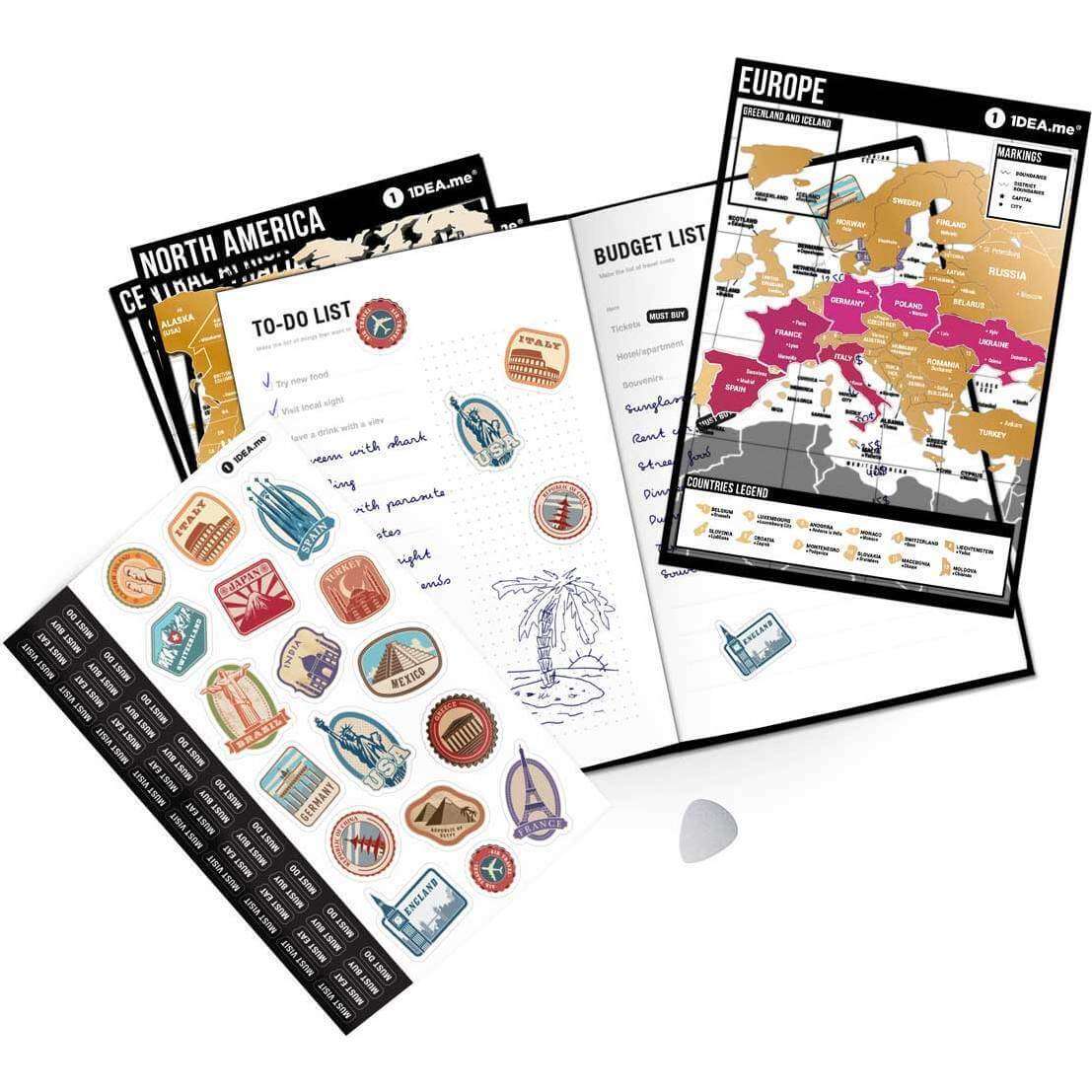 1DEA.ME Travel Map® Book Carnet de voyages