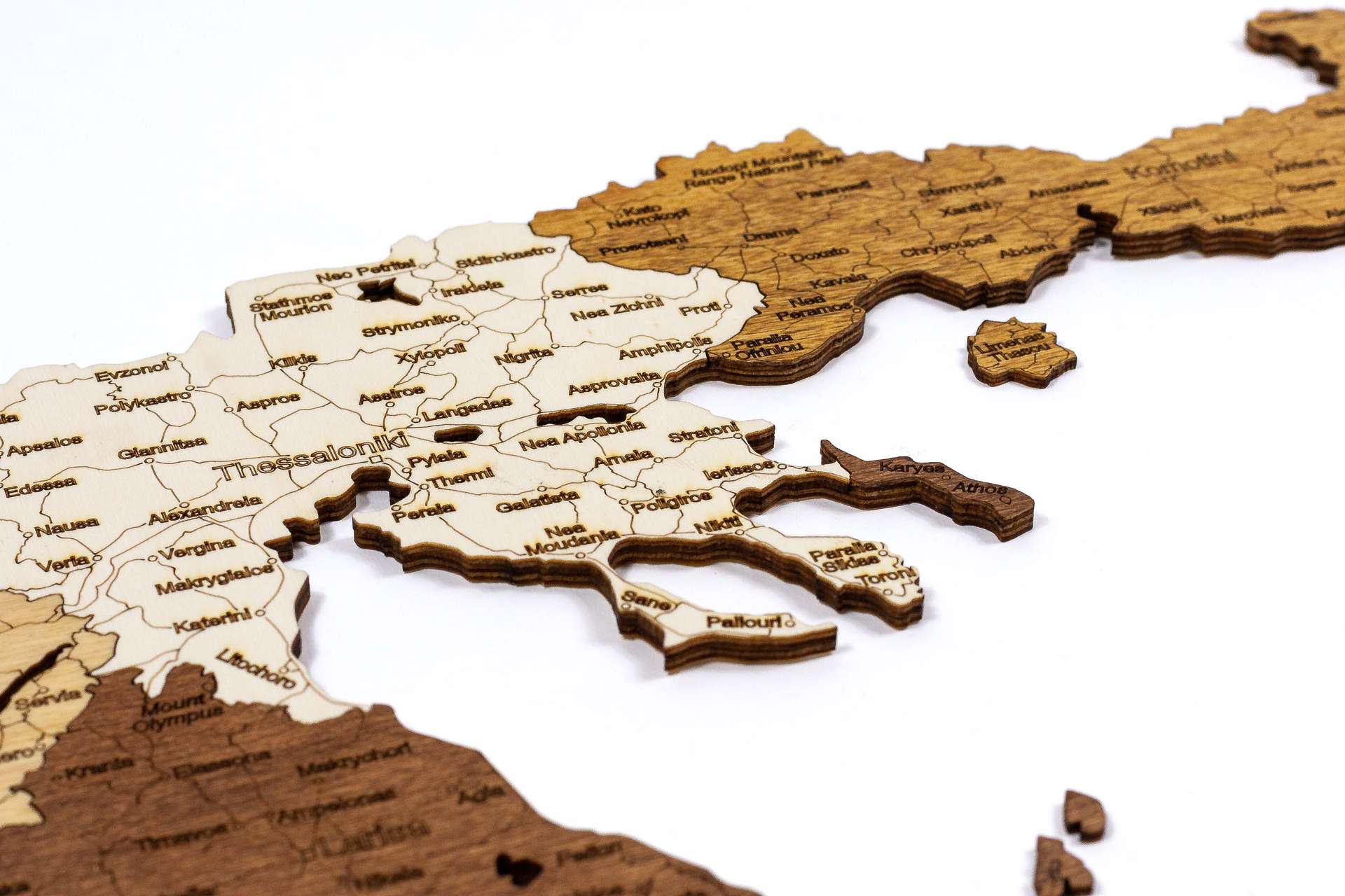 Wooden Map of Greece