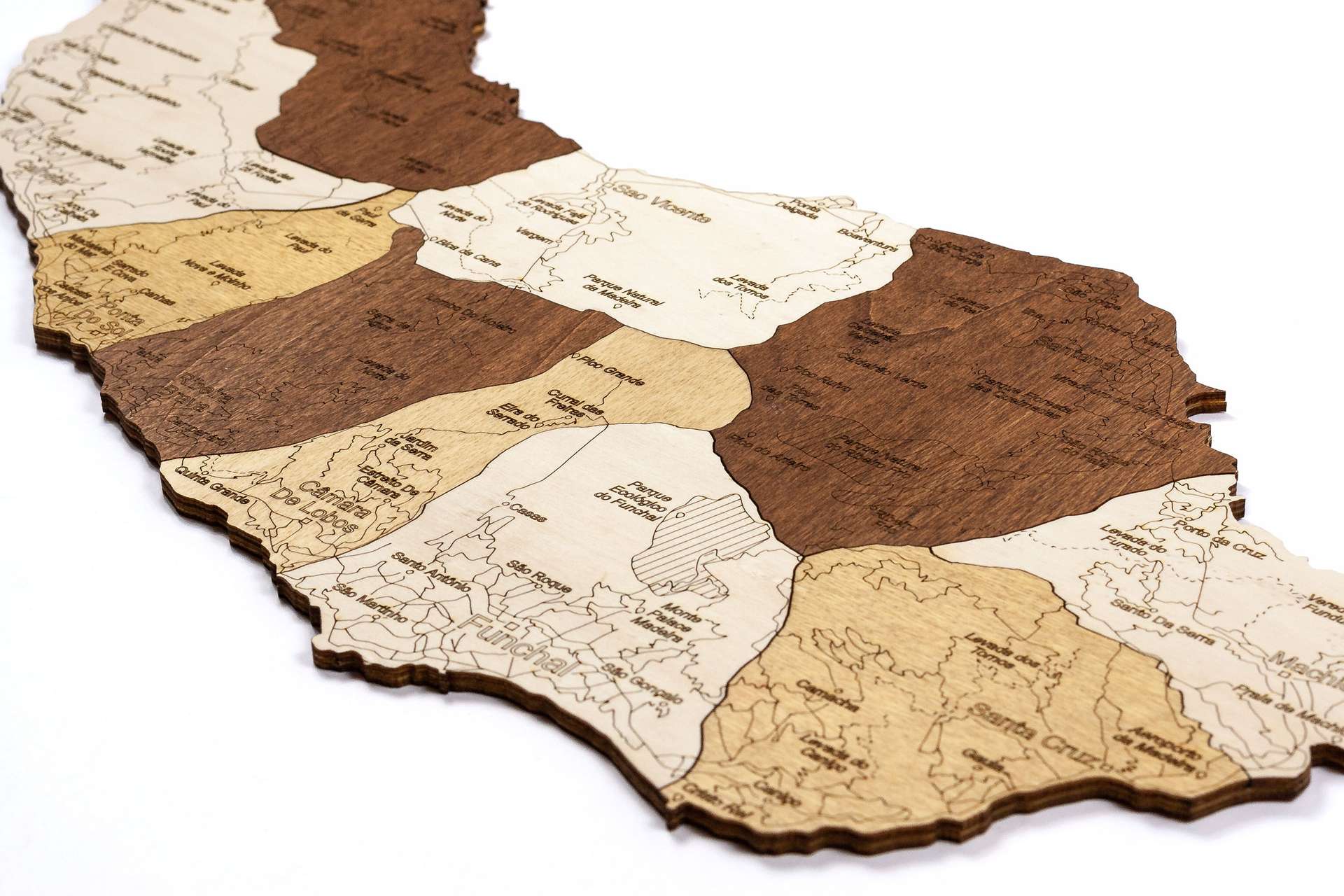 Wooden Map of Madeira