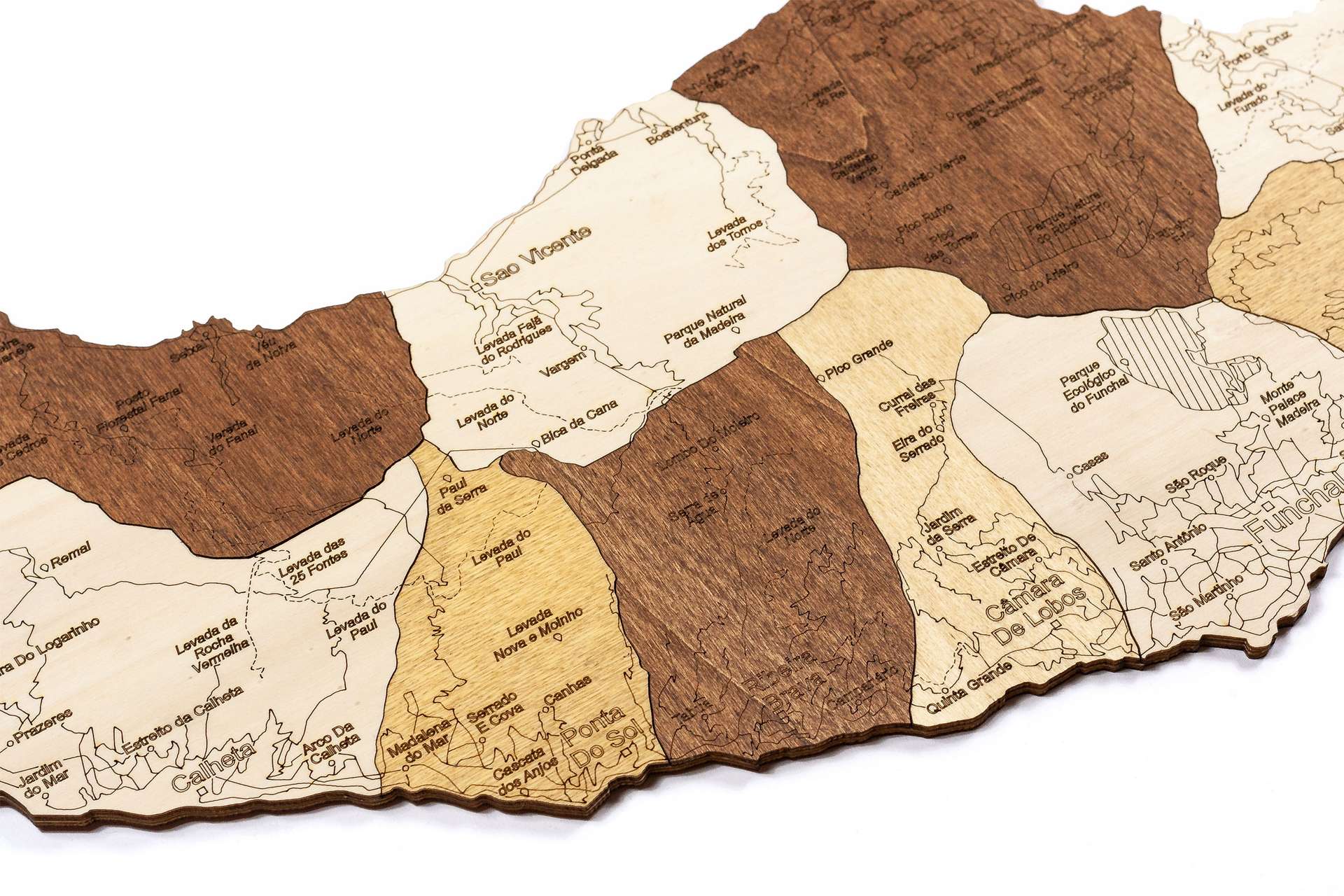 Wooden Map of Madeira
