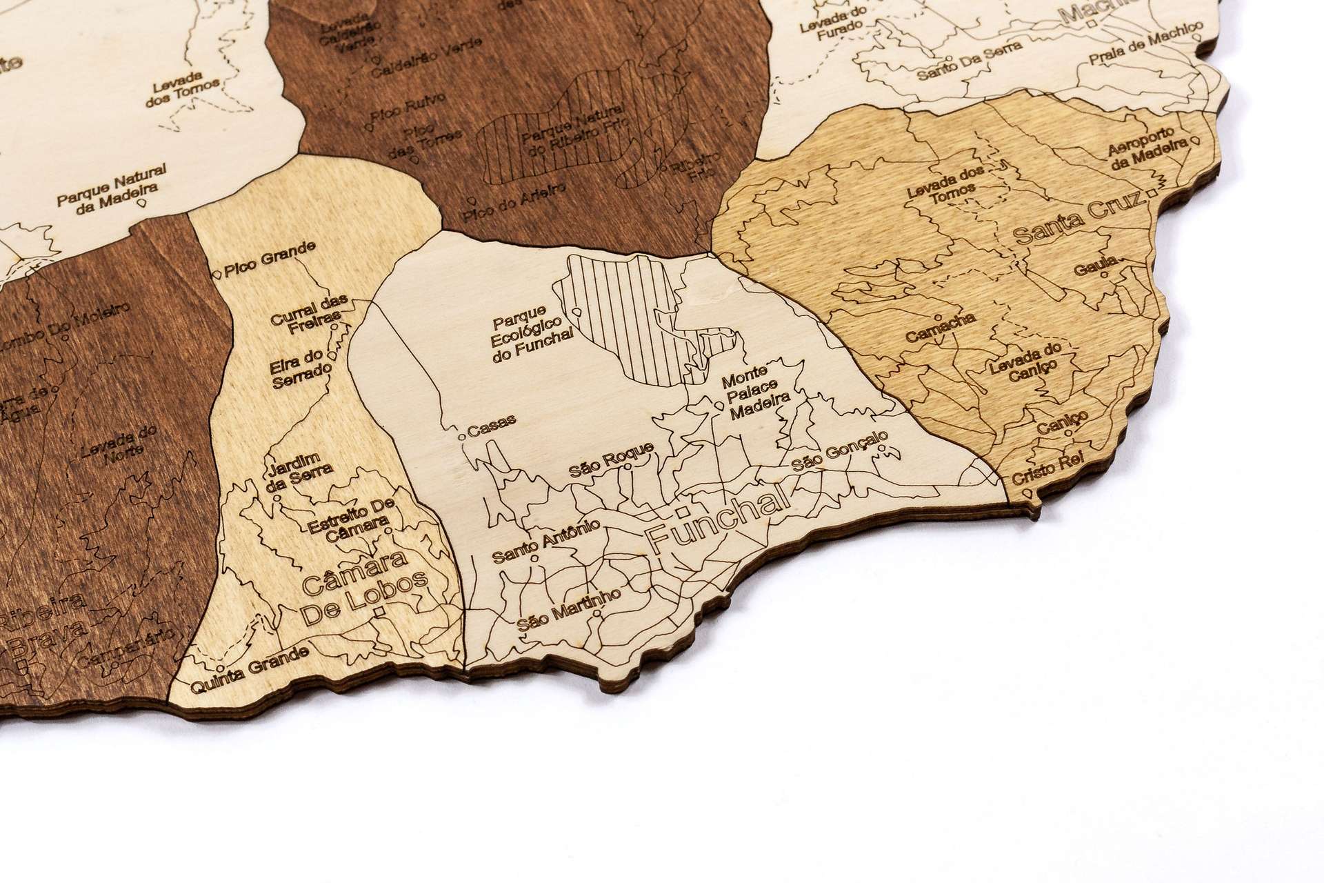 Wooden Map of Madeira