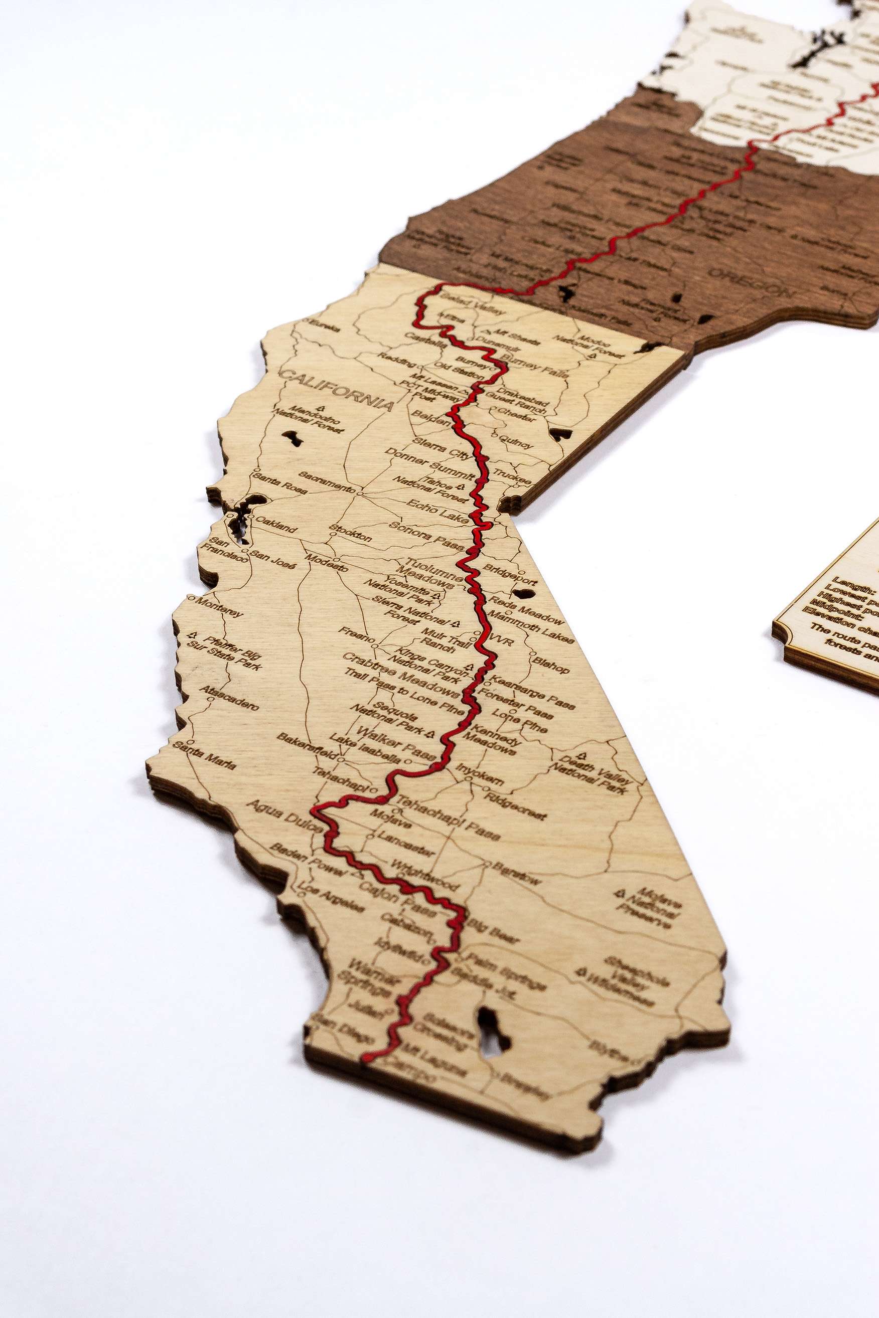 Pacific Crest Trail Wooden Map (PCT)