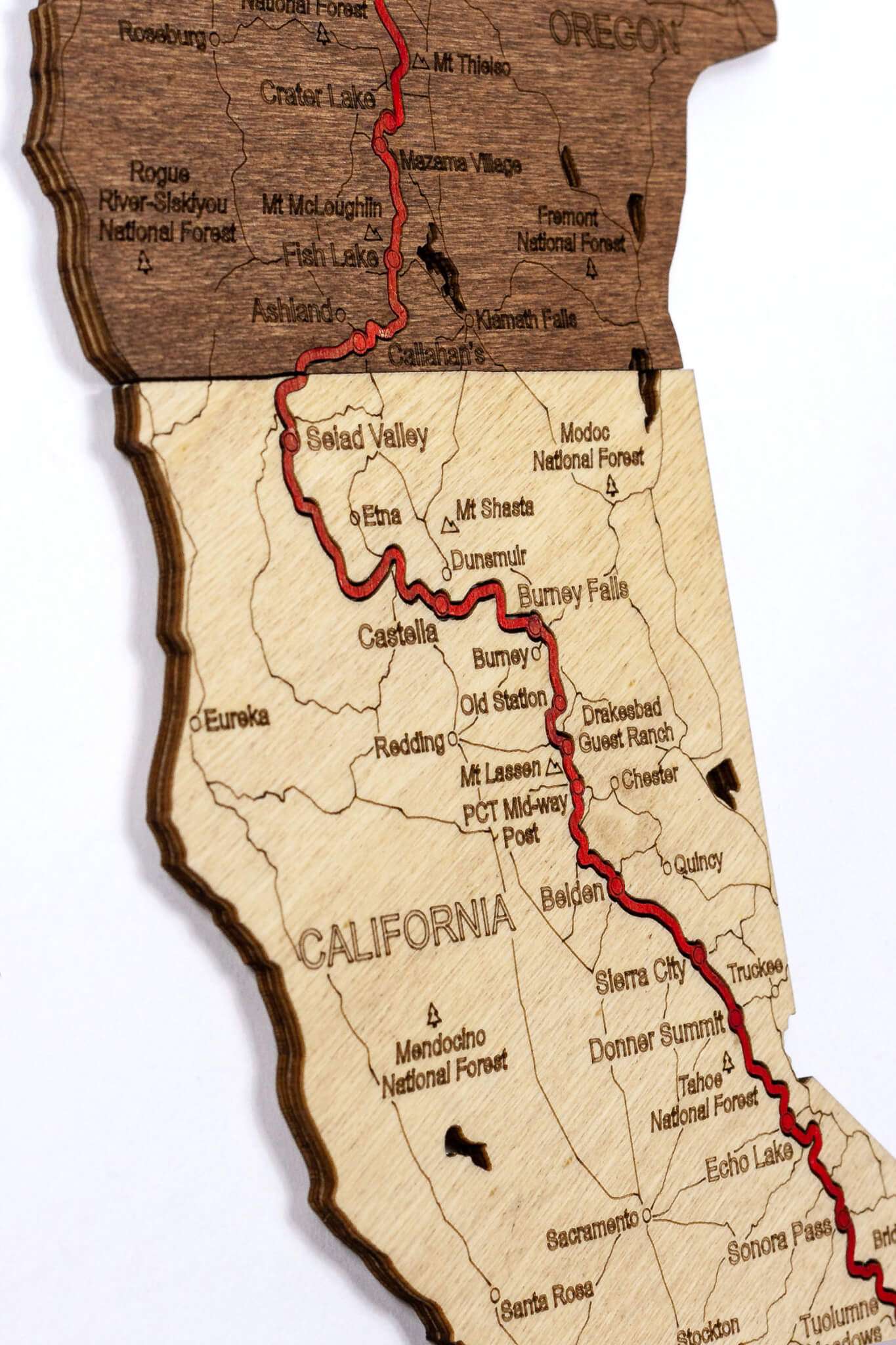 Pacific Crest Trail Wooden Map (PCT)