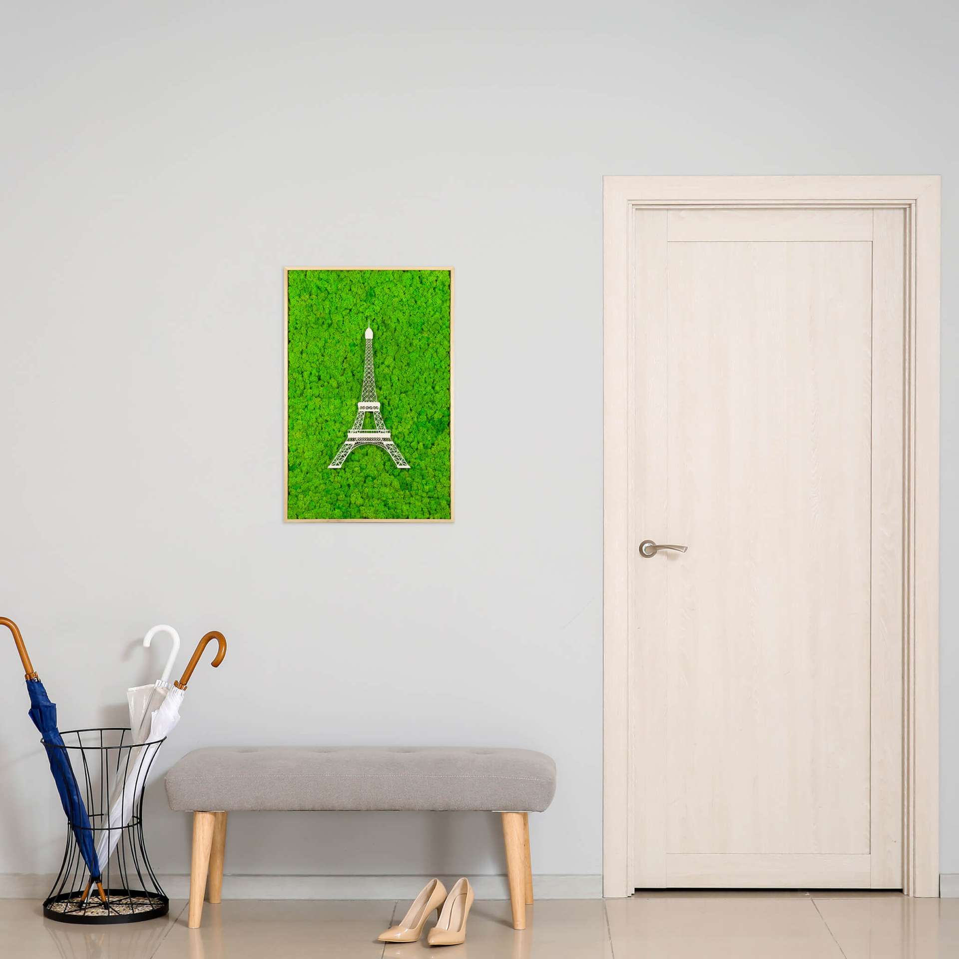 Framed World Landmark Lichen Artwork