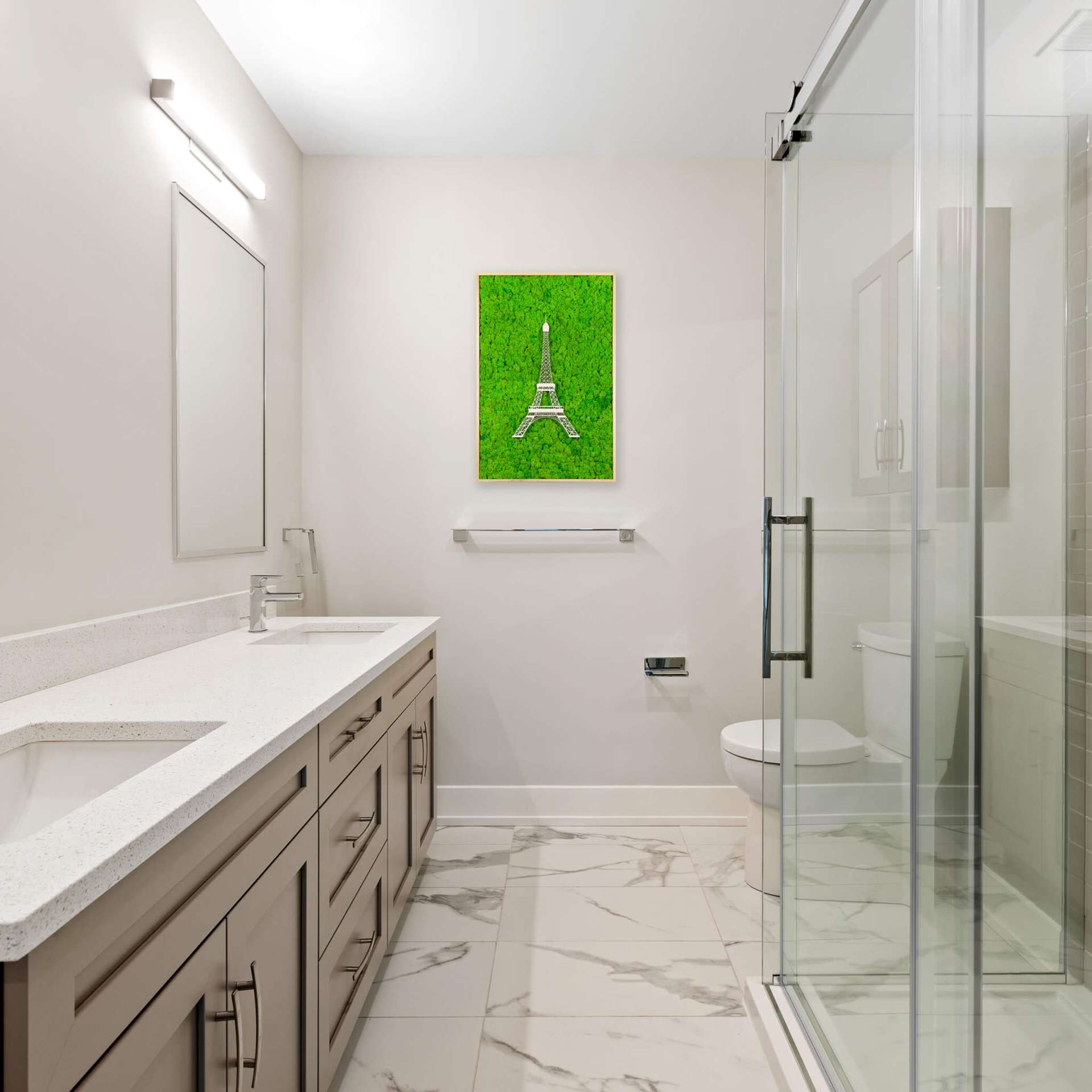 Framed World Landmark Lichen Artwork