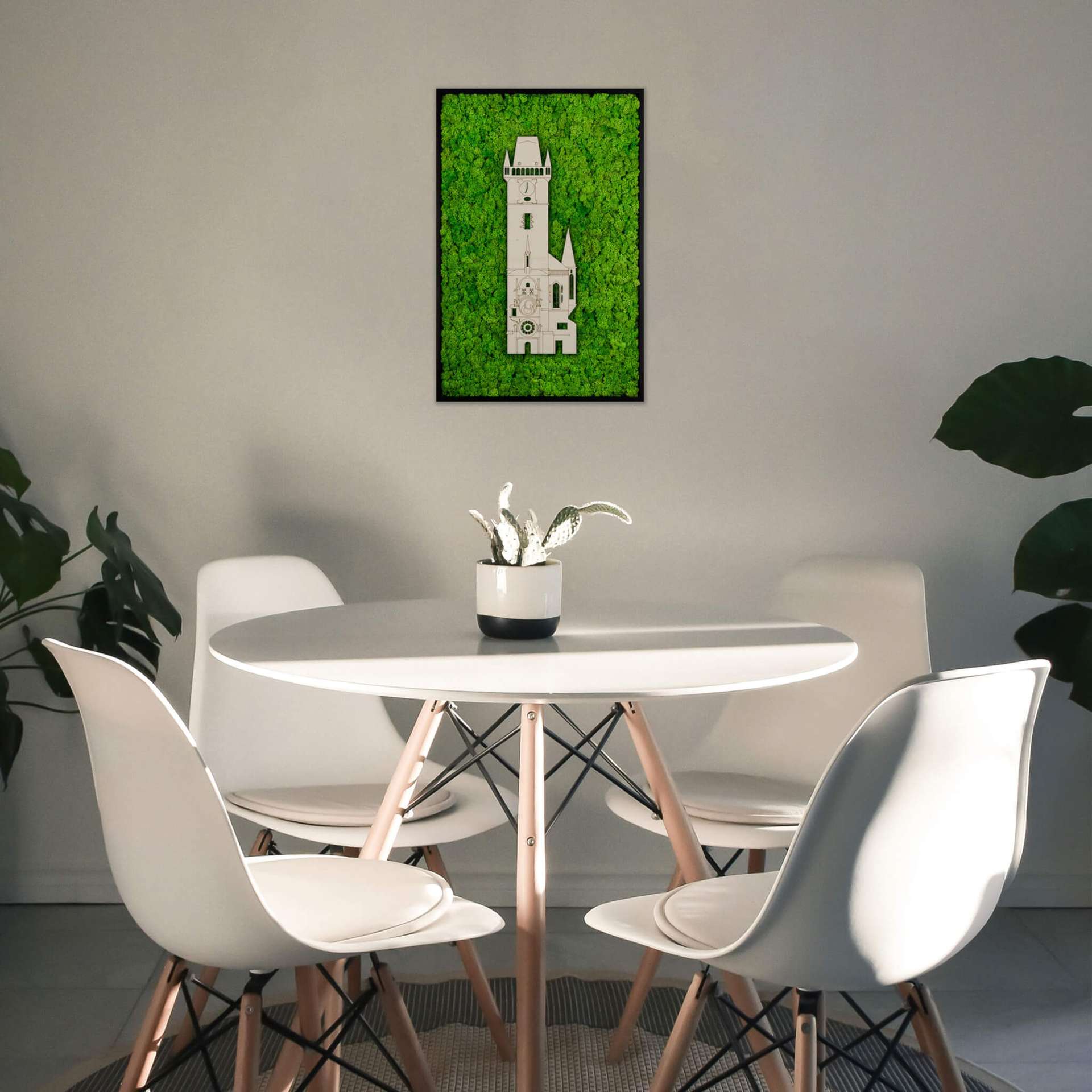 Framed World Landmark Lichen Artwork