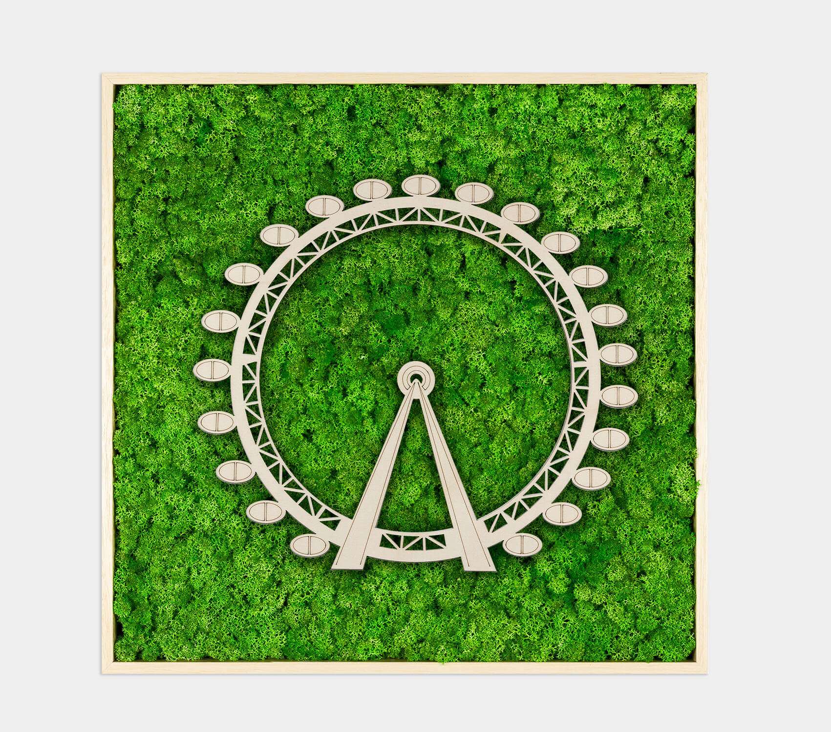 Framed World Landmark Lichen Artwork