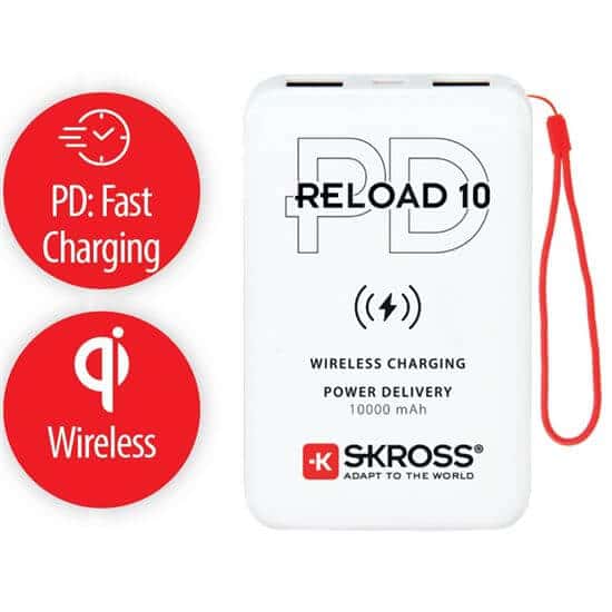 SKROSS DN56W-PD Reload 10 Wireless Qi PD, 10000mAh, USB A+C Powerbank