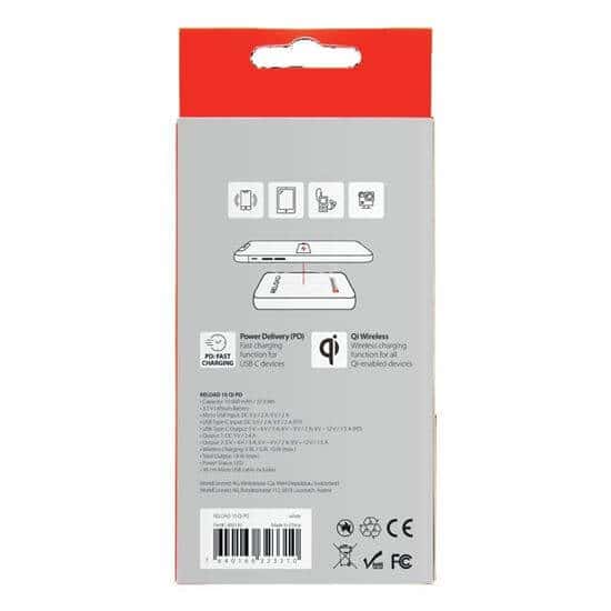 SKROSS DN56W-PD Reload 10 Wireless Qi PD, 10000mAh, USB A+C Powerbank