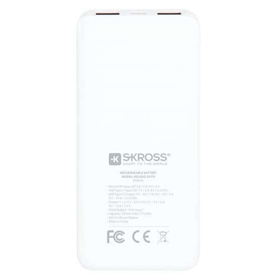 SKROSS DN57-PDSKROSS Reload 20 PD, 20000mAh,USB A+C, Powerbank