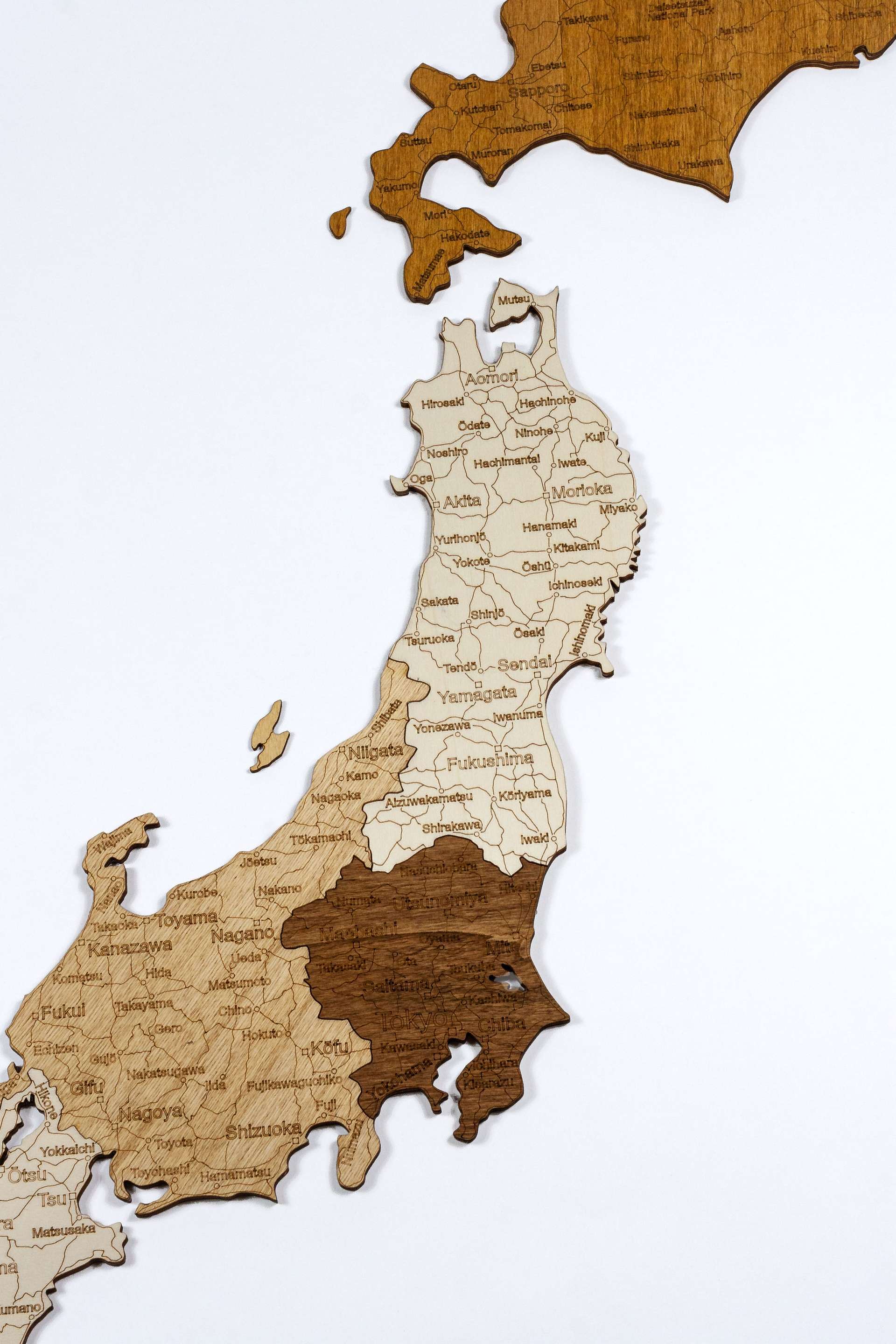 Wooden Map of Japan