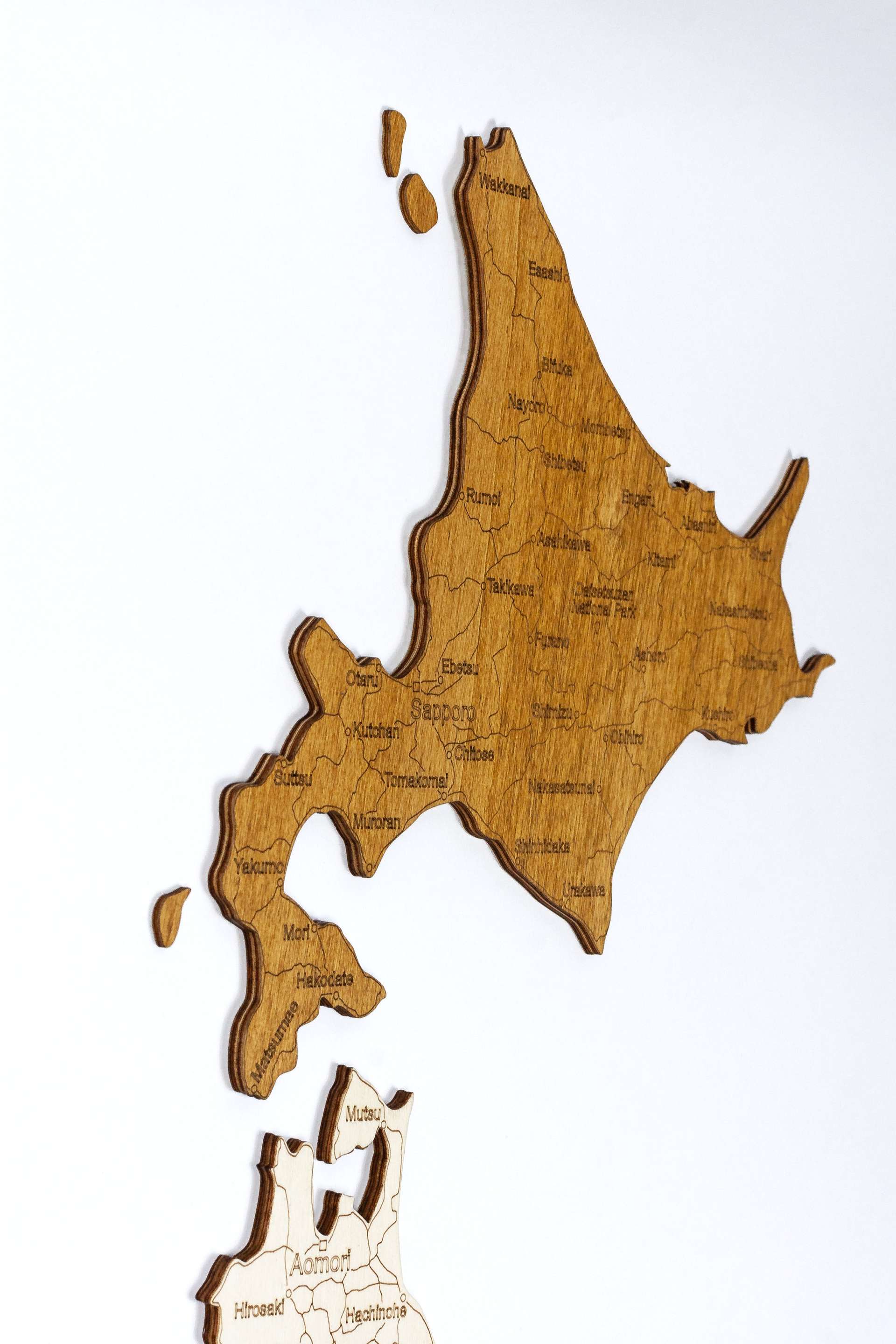 Wooden Map of Japan