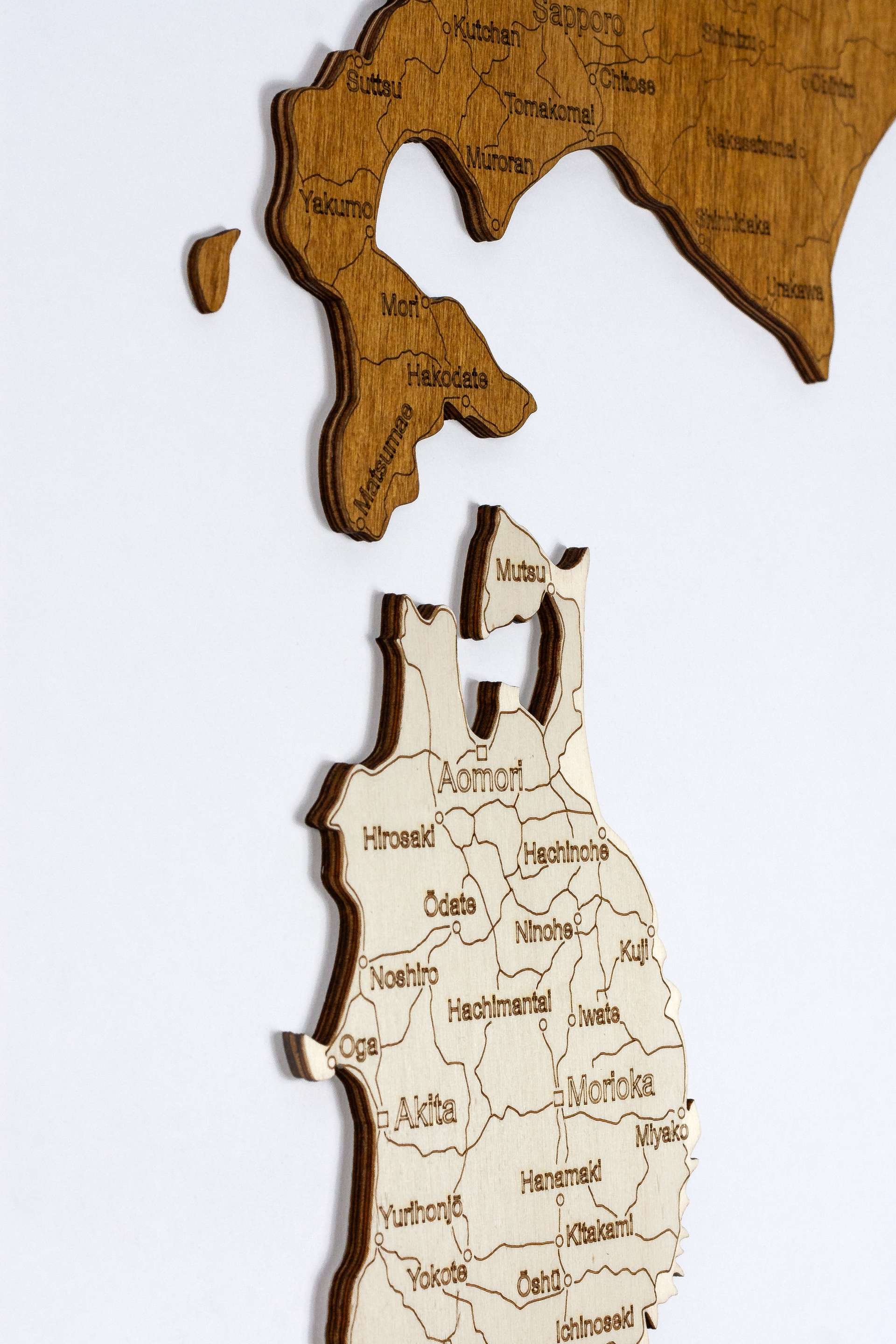 Wooden Map of Japan