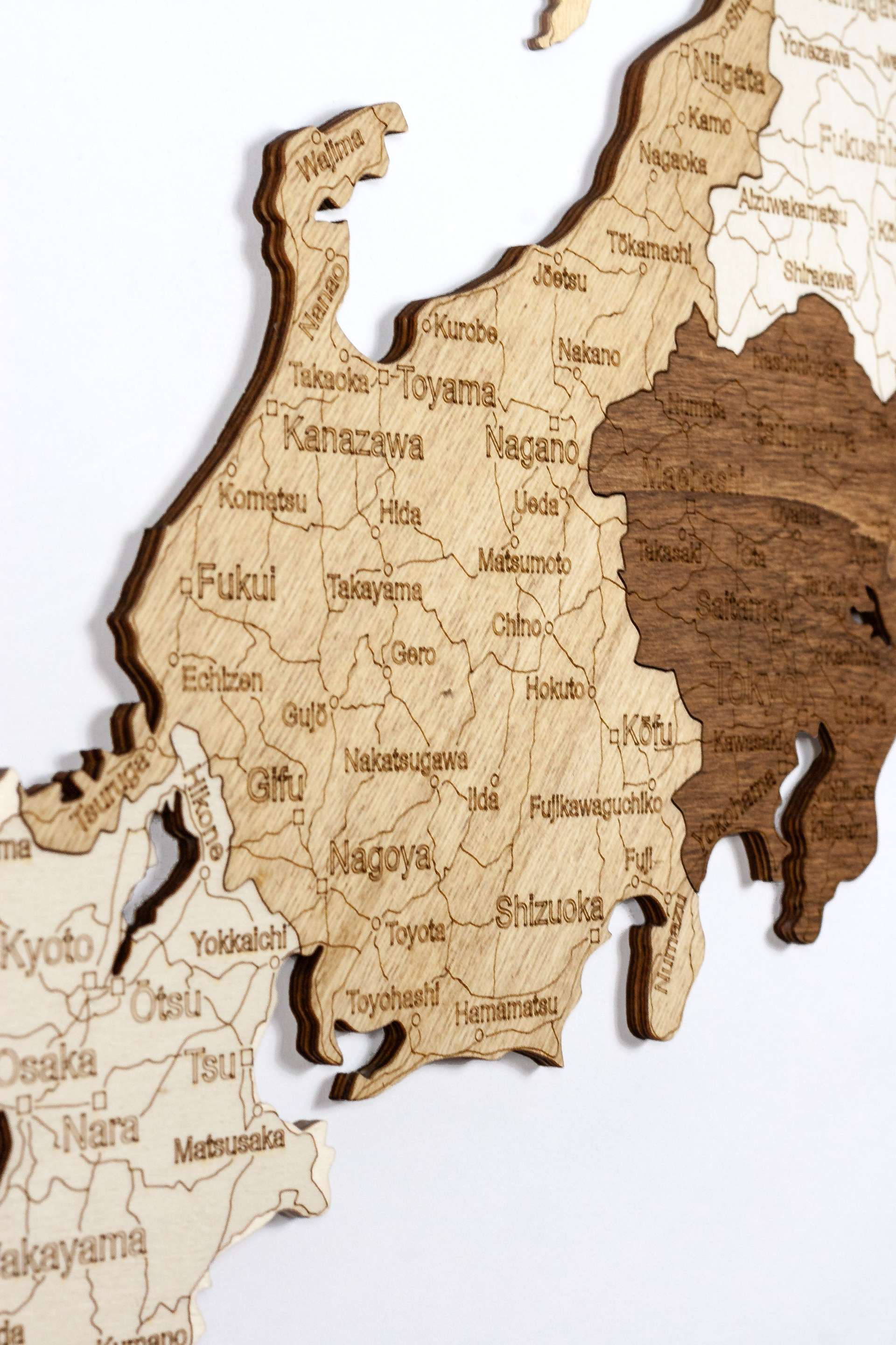 Wooden Map of Japan