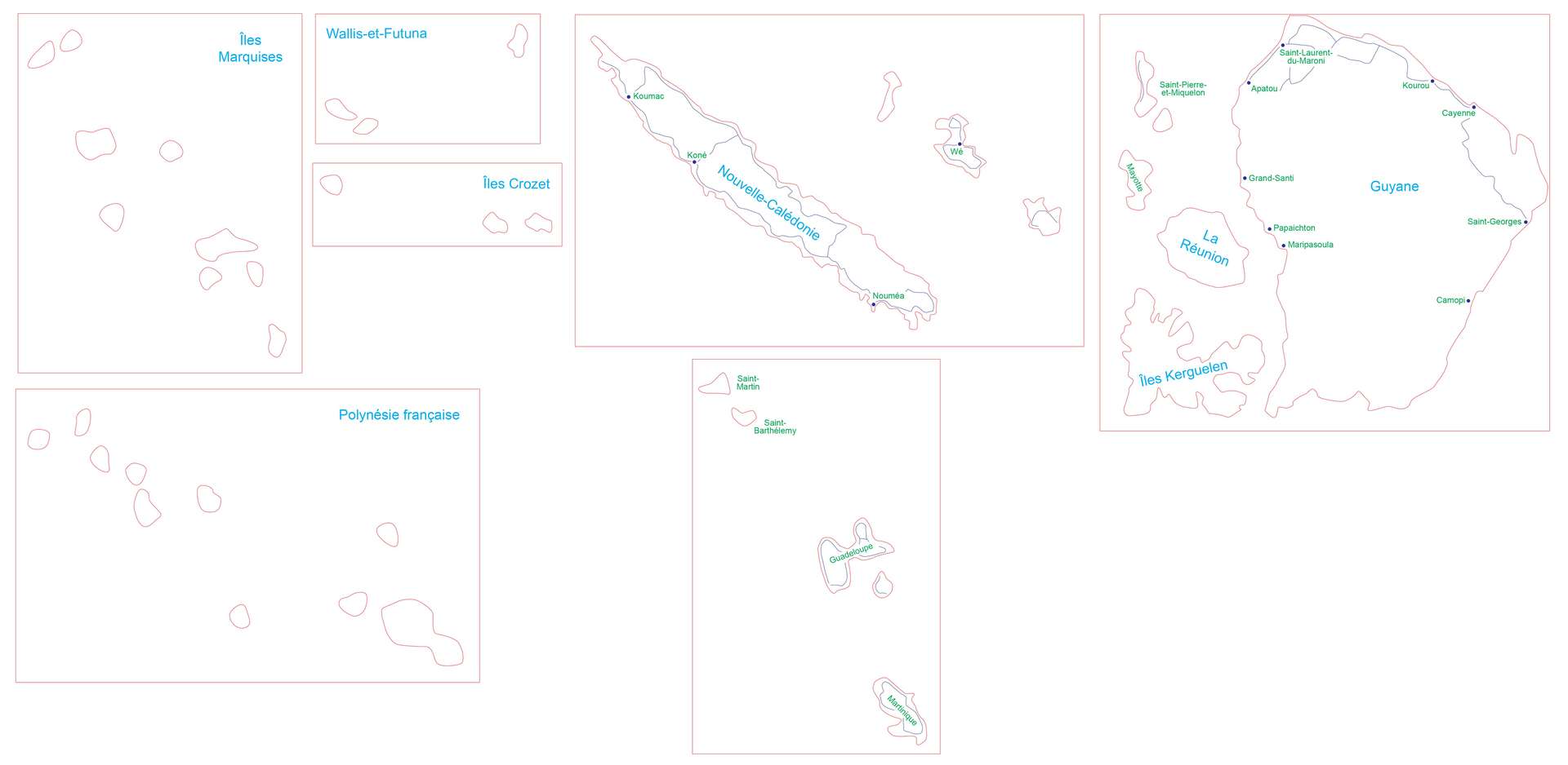 Extra Islands for Wooden map of France