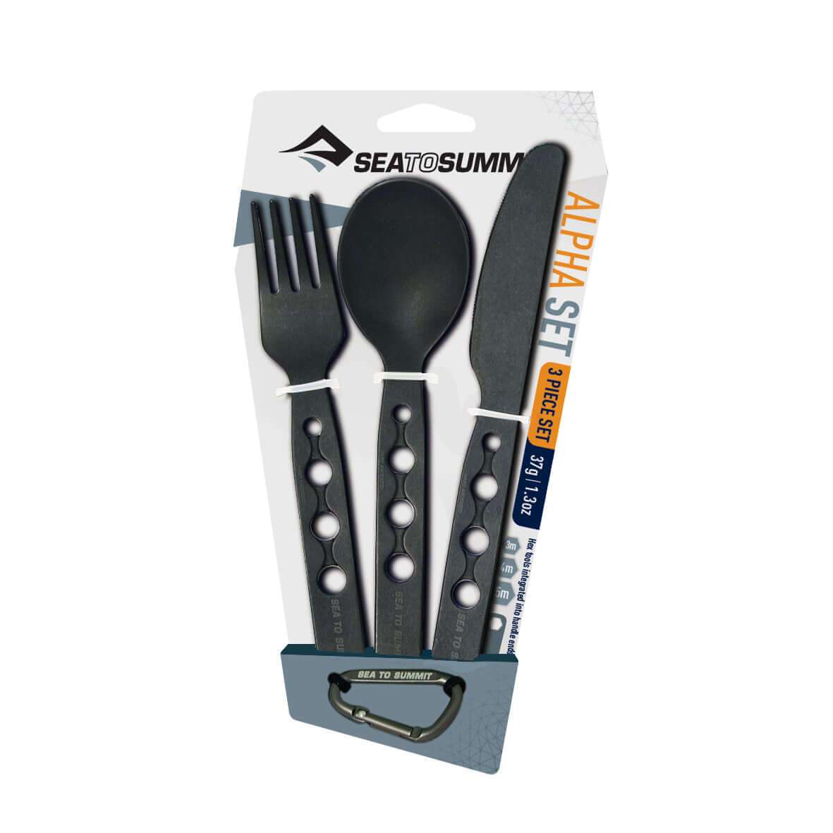 SeaToSummit Alphaset 3pc Cut (Knife,Fork,Spoon)