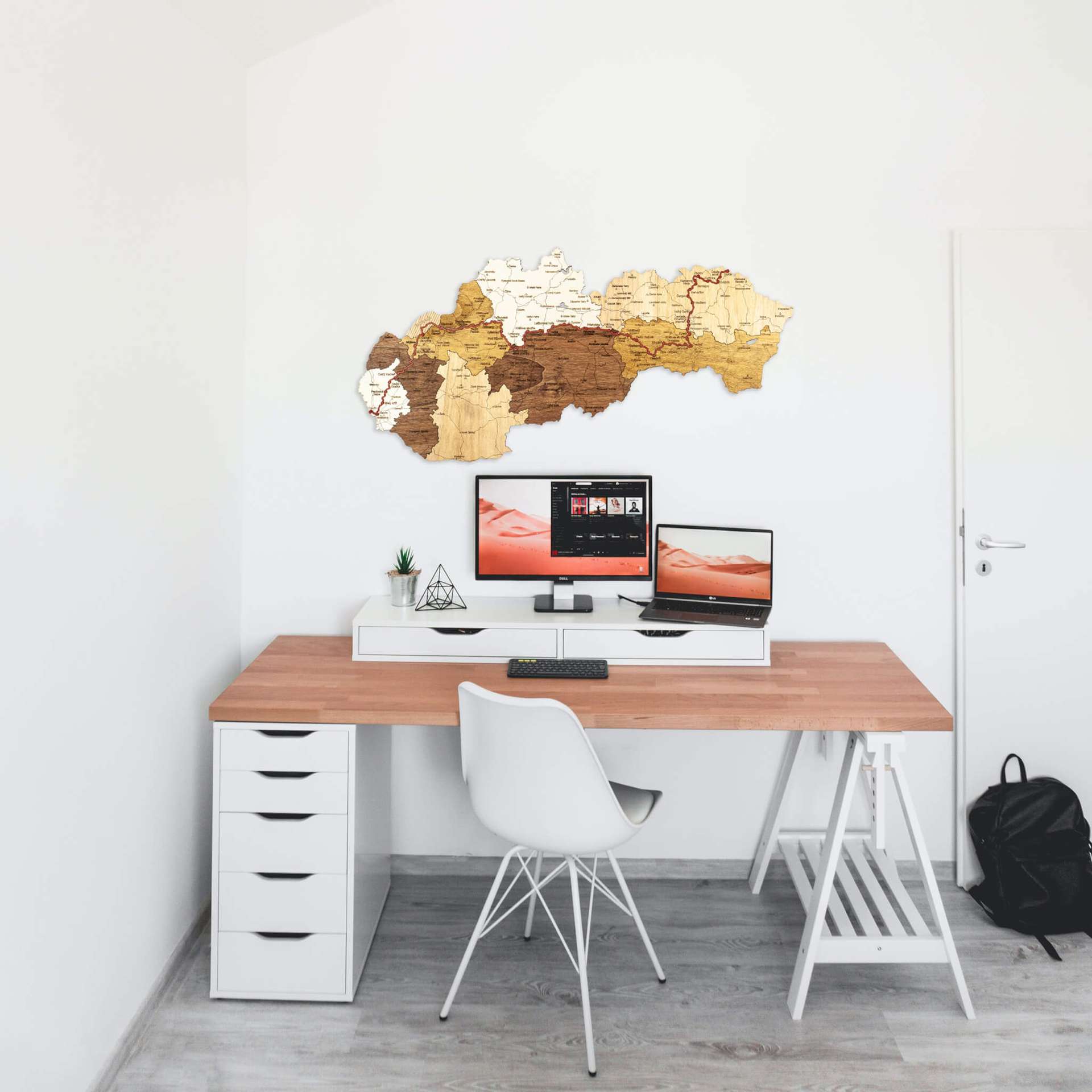 Ξύλινος χάρτης της Σλοβακίας Η διαδρομή του SNP