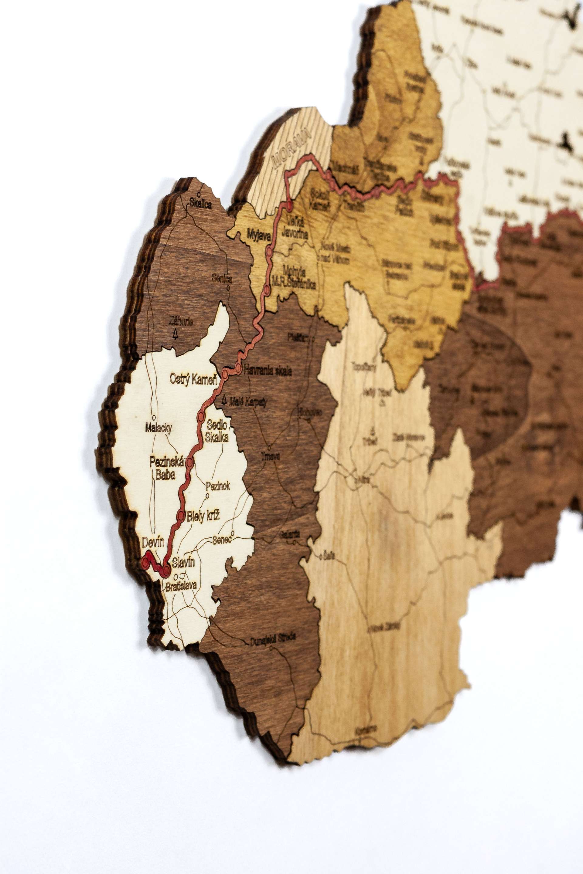 Ξύλινος χάρτης της Σλοβακίας Η διαδρομή του SNP