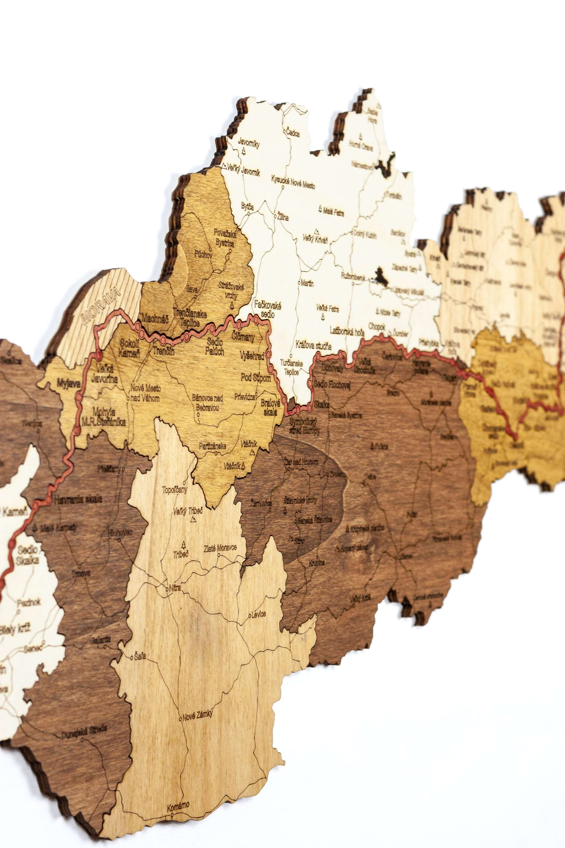 Ξύλινος χάρτης της Σλοβακίας Η διαδρομή του SNP