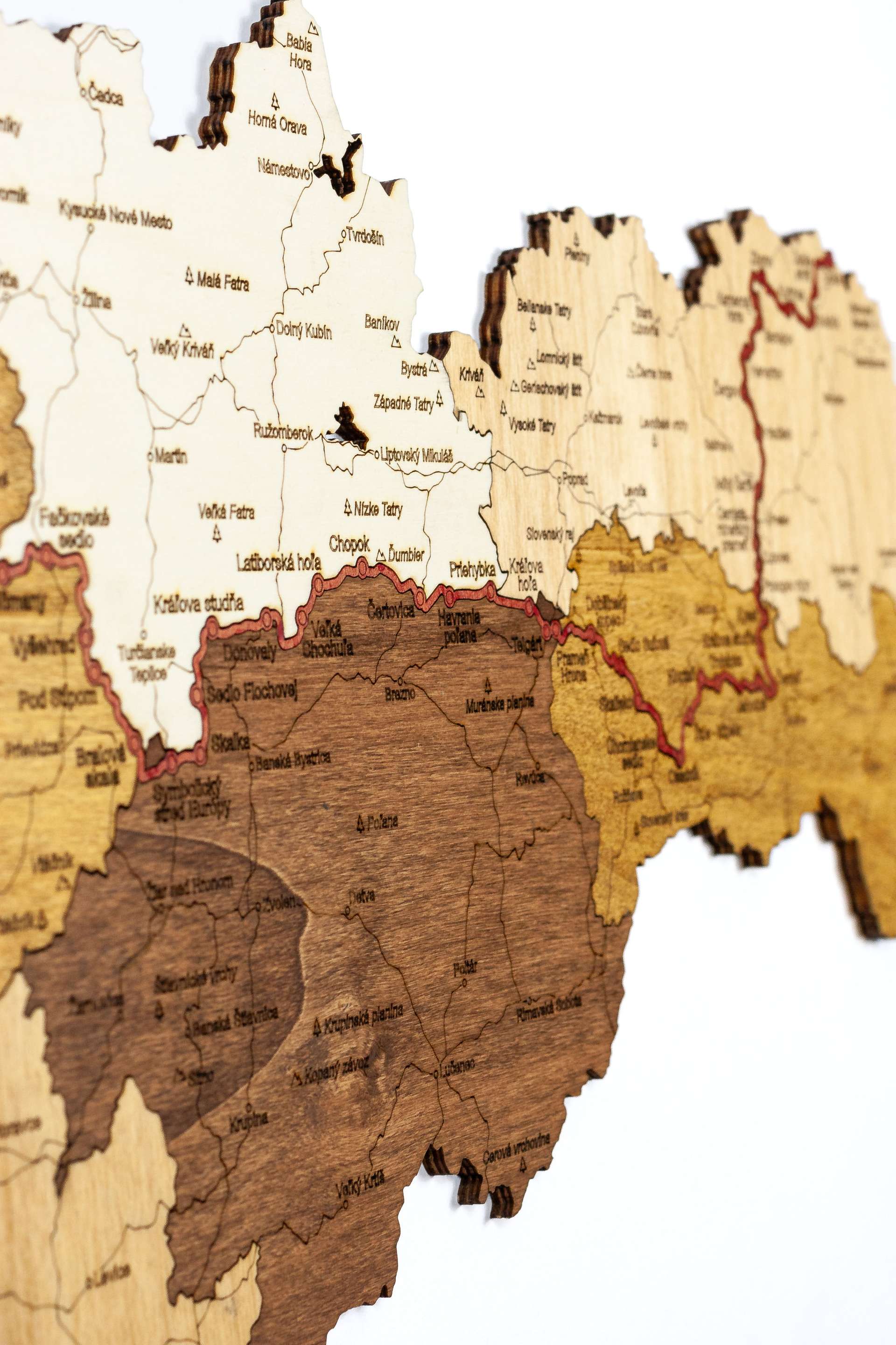 Ξύλινος χάρτης της Σλοβακίας Η διαδρομή του SNP