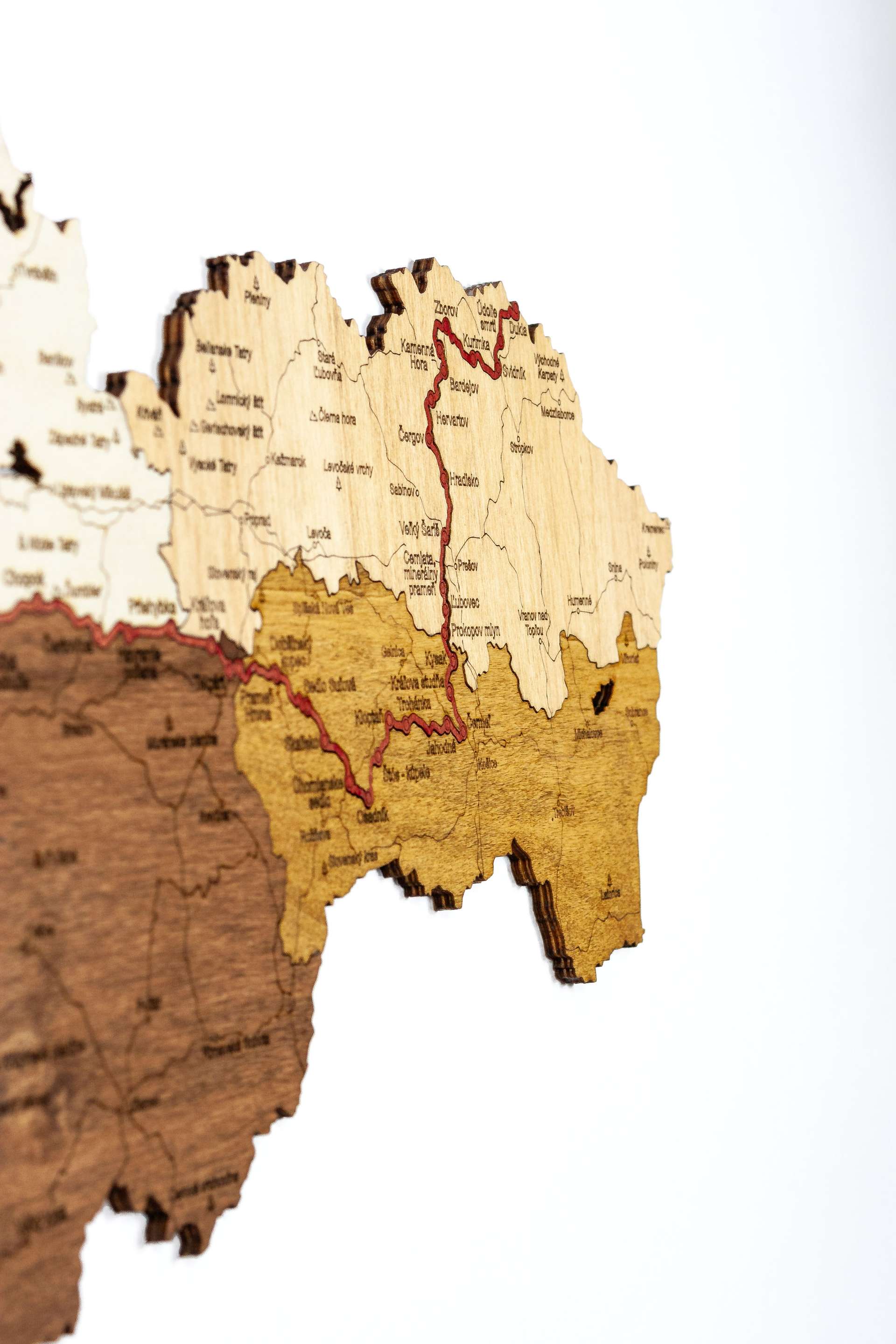 Ξύλινος χάρτης της Σλοβακίας Η διαδρομή του SNP