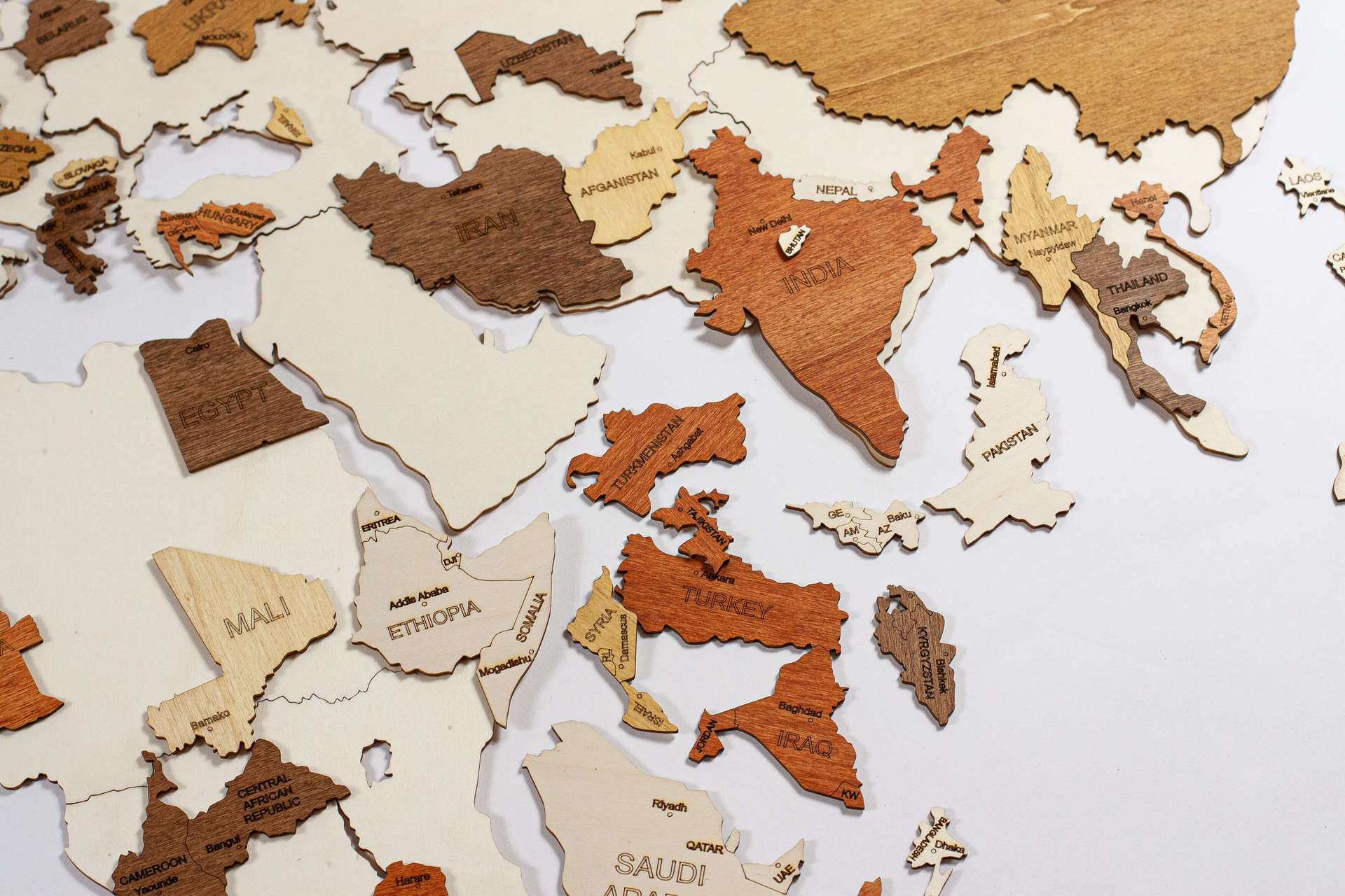 Puzzle Wooden World Map
