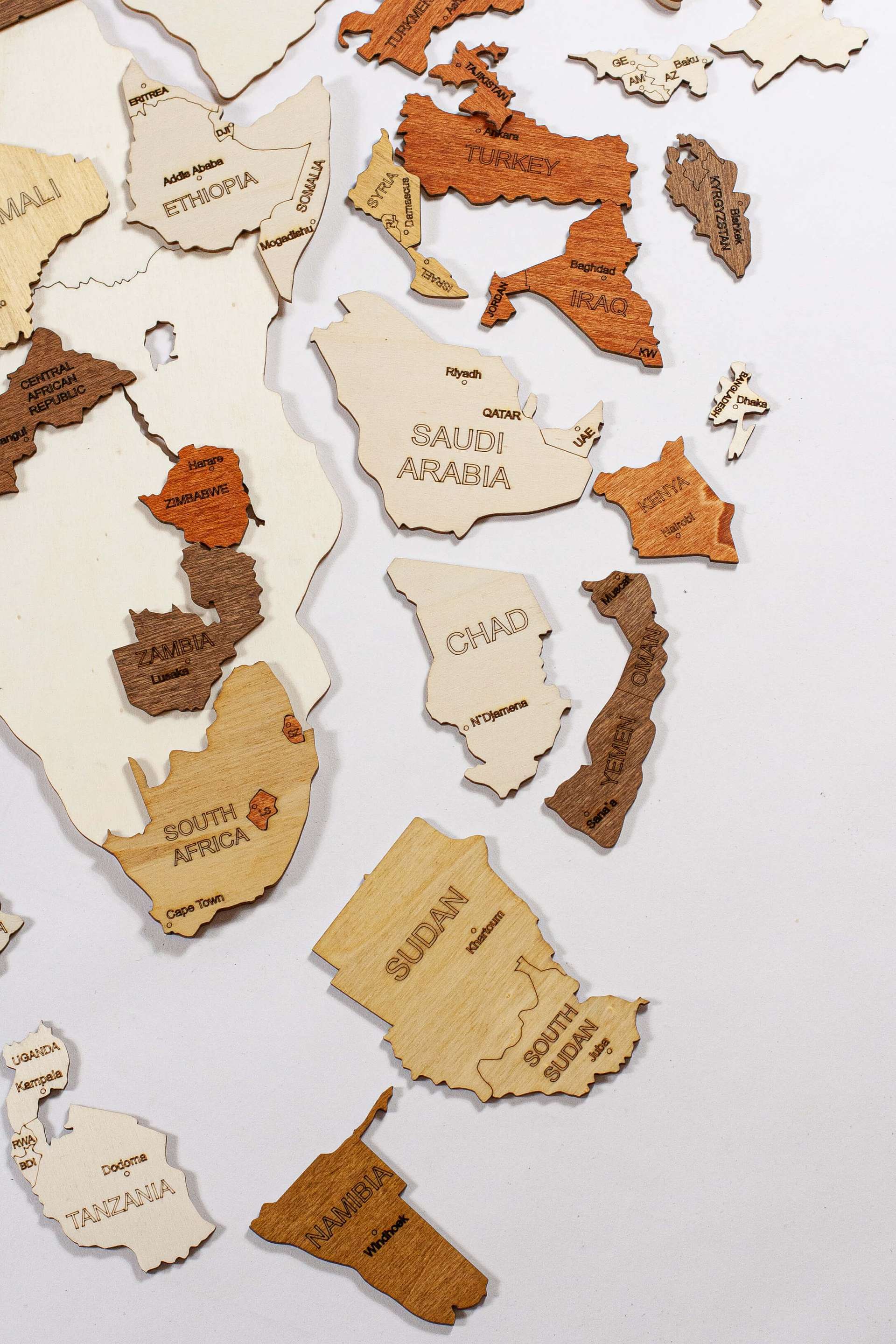 Puzzle Wooden World Map