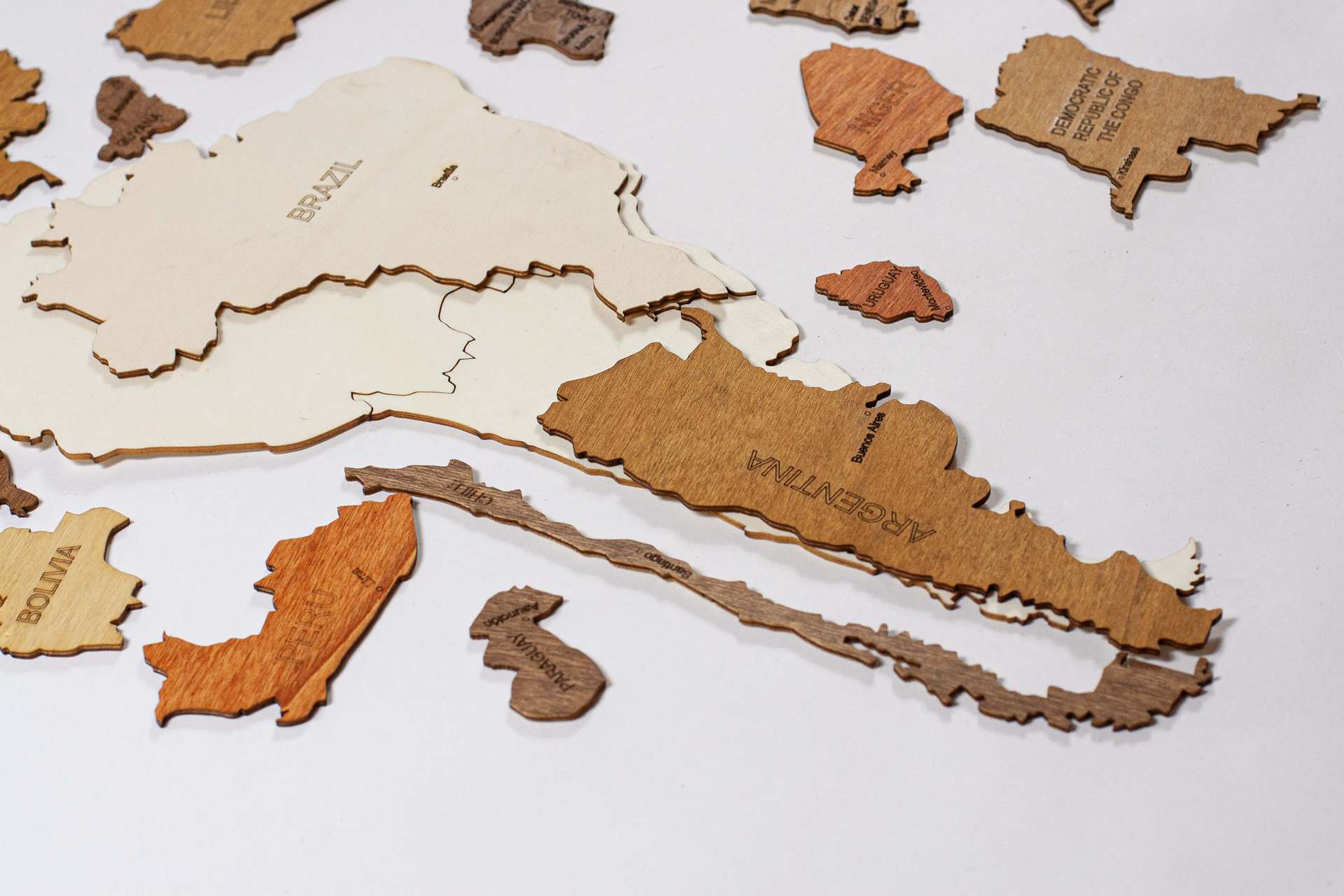 Puzzle Wooden World Map