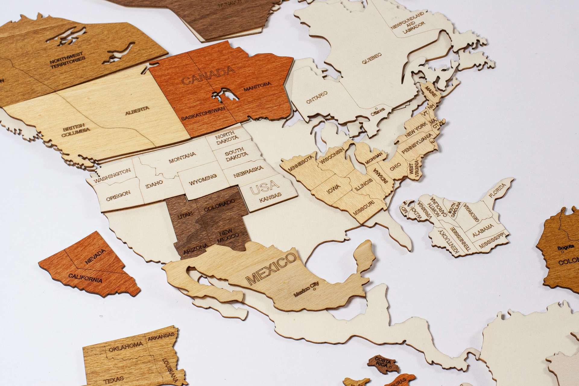 Puzzle Wooden World Map