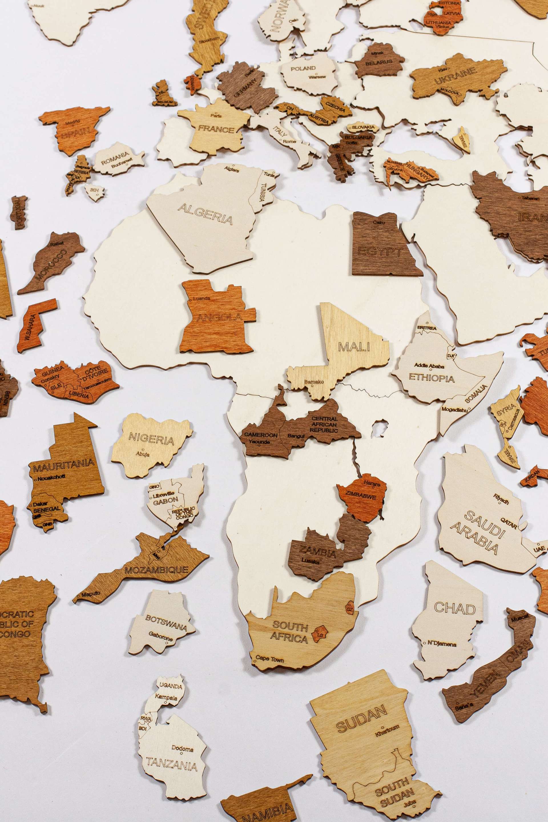 Puzzle Wooden World Map